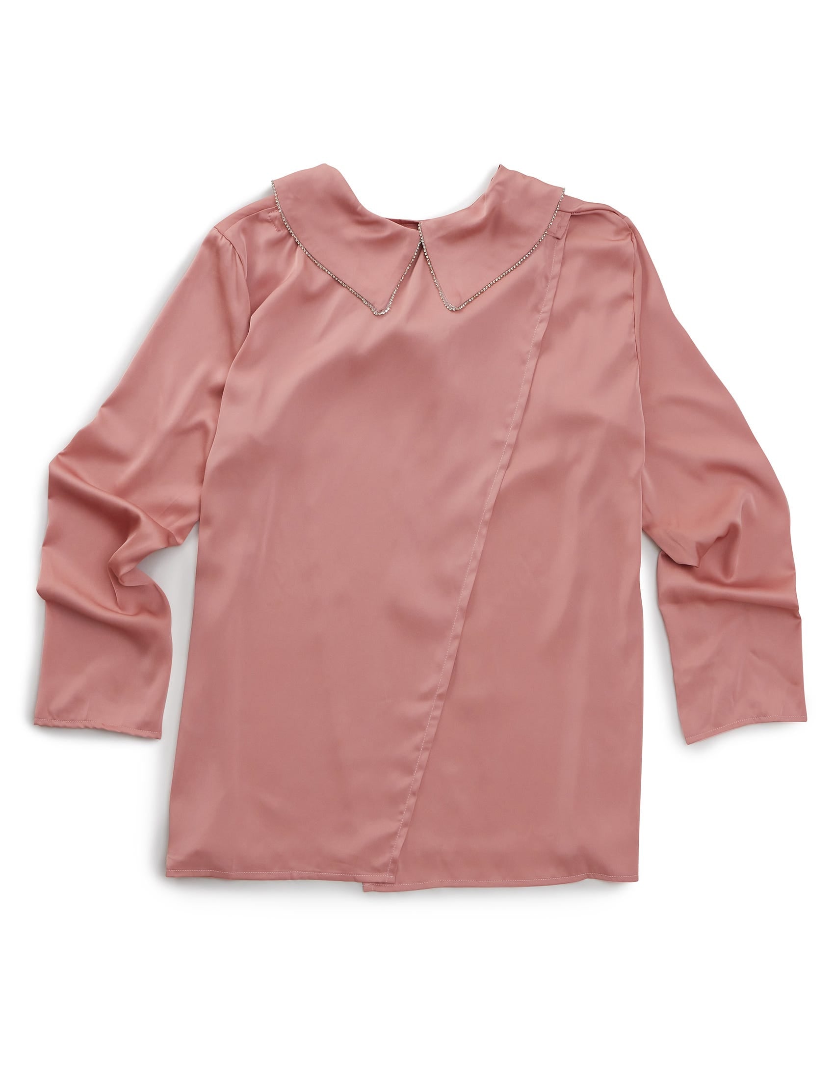 Women's Stylish Open Back Tie Front Scarf Blouse - Elegant Flowy Chiffon Top for Casual & Date Night Outfits | Perfect for Summer, Beach & Evening Wear