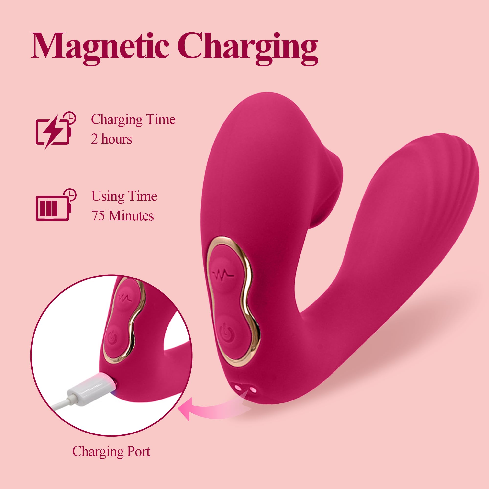 G Spot Vibrator & Clitoral Stimulator - Dual Action Tongue Licking Sex Toy for Women & Couples Play - Powerful Vibrating Adult Toy for Double Pleasure - Perfect for Solo Play & Romantic Nights