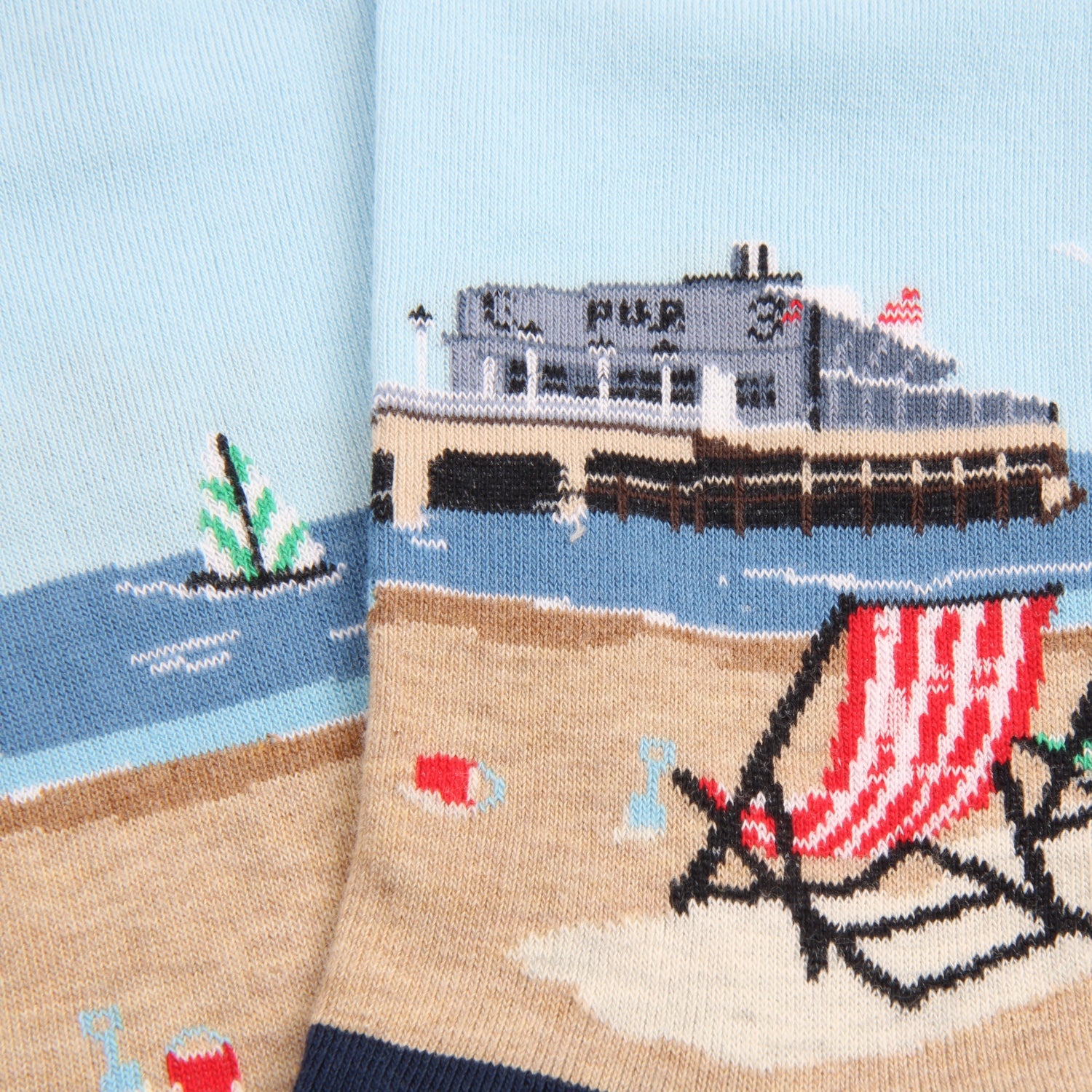 Premium British Seaside Cotton Socks for Men - Soft & Breathable Summer Socks - Perfect for Beach, Travel & Casual Wear