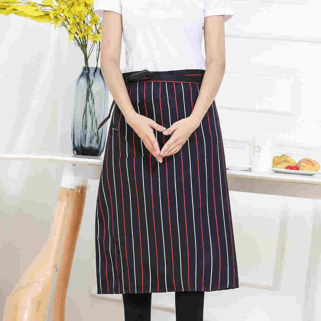 HHmei Women's Chef Apron with Pockets - Premium Kitchen & Restaurant Bib Apron Dress for Cooking, Baking & Grilling - Perfect for Home Chefs, BBQ Parties & Professional Use