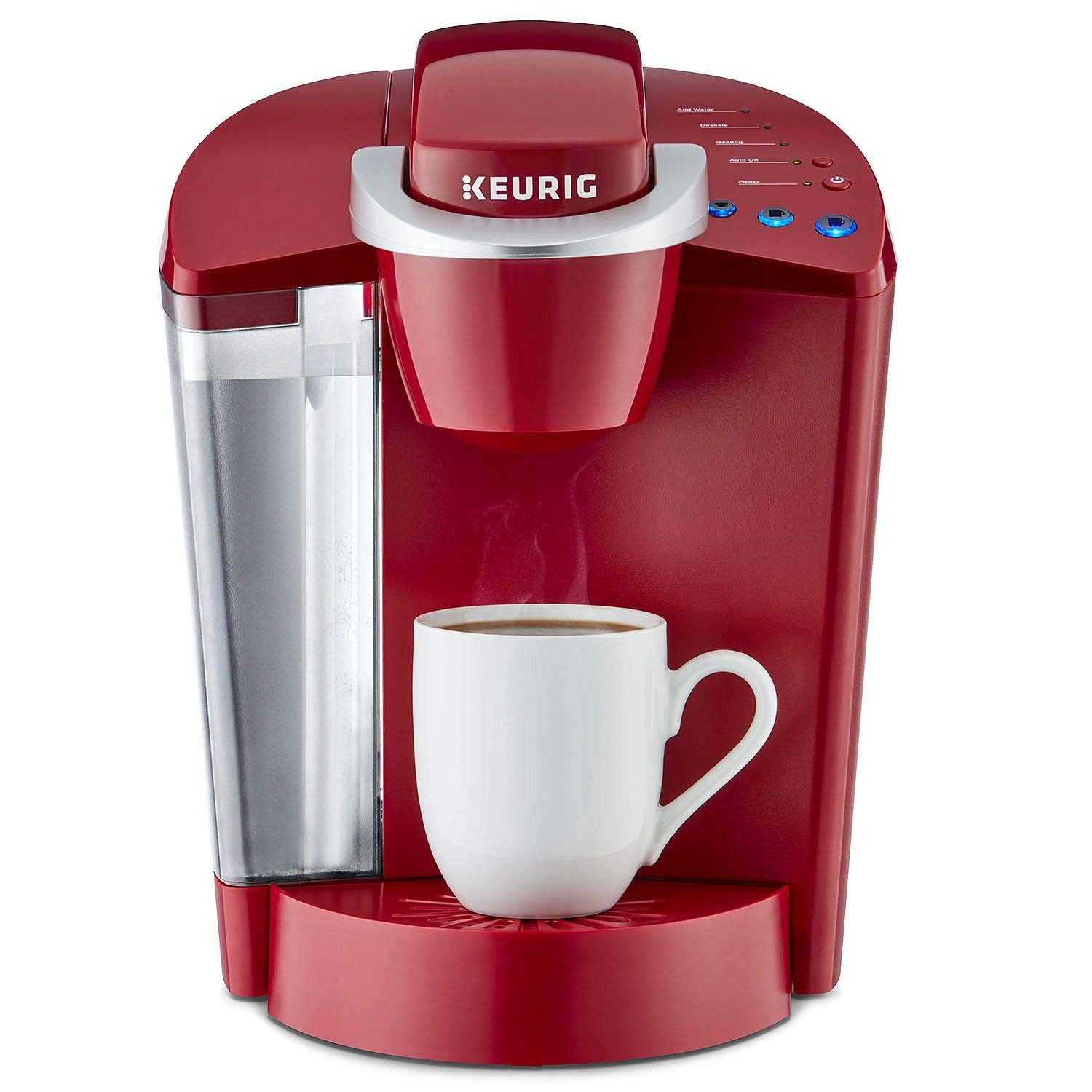 Keurig K50 Single Serve Coffee Maker - Brews 6-12 oz Cups, Compatible with K-Cup Pods, Compact Design for Home & Office Use (Rhubarb Red) - Perfect for Morning Coffee, Afternoon Breaks & Entertaining Guests