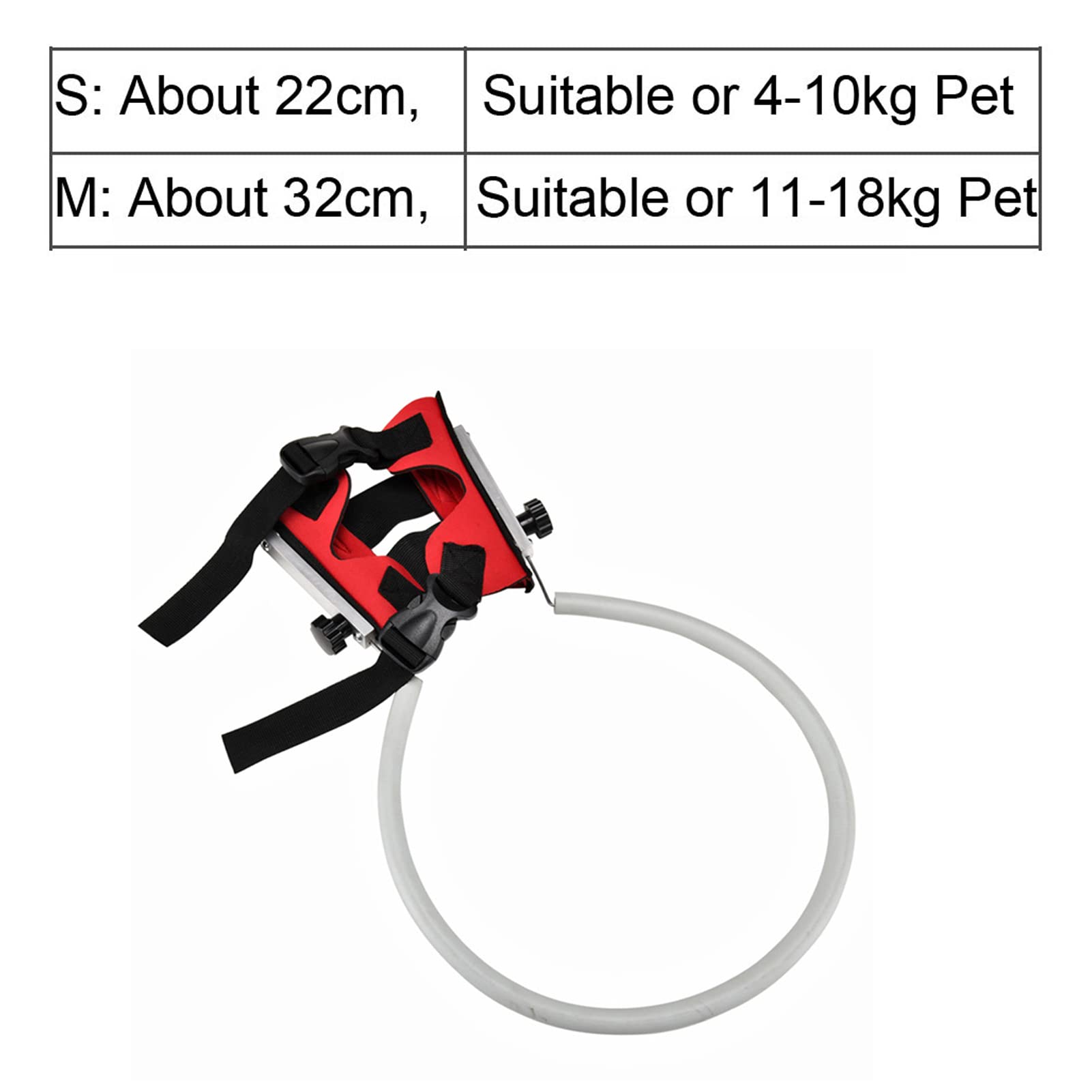Blind Dog Harness Vest - Anti Collision Ring & Guiding Device for Blind Pets (Red, Size S) - Perfect for Indoor Safety & Outdoor Walks