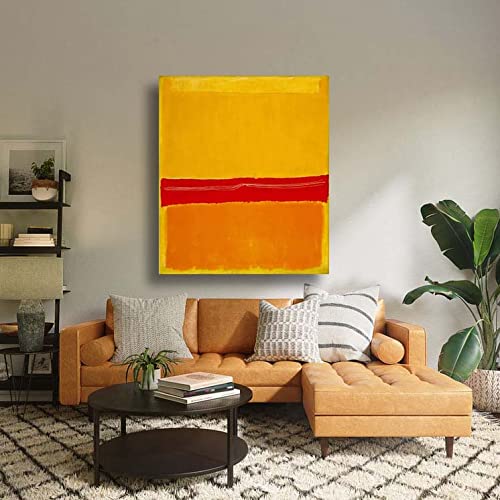 Mark Rothko 'Number 22' Abstract Expressionist Wall Art - Framed Canvas Painting (80x95cm/31x37in) for Living Room, Bedroom & Bathroom Decor | Modern Home & Office Wall Decorations