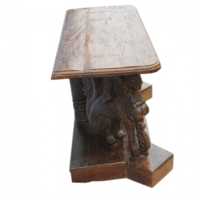 Hand Carved Unique Wooden Sculpture for Hall Table - Elegant Home Decor for Entryway, Living Room & Office