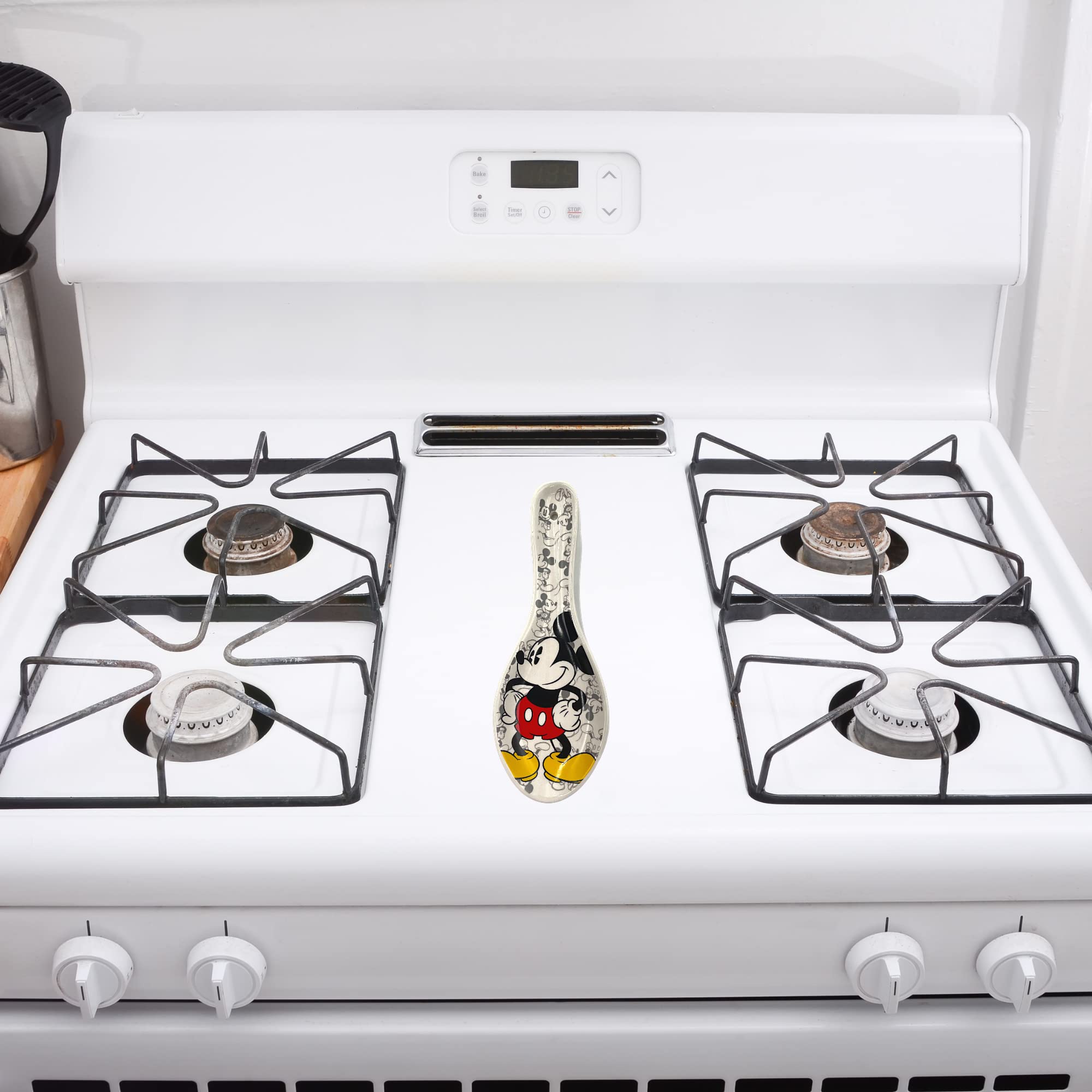 Disney Mickey Mouse Ceramic Spoon Rest - Collectible Kitchen Decor for Cooking & Baking - Perfect Utensil Holder for Disney Fans & Home Chefs - Ideal for Stovetop, Countertop & Gift Giving