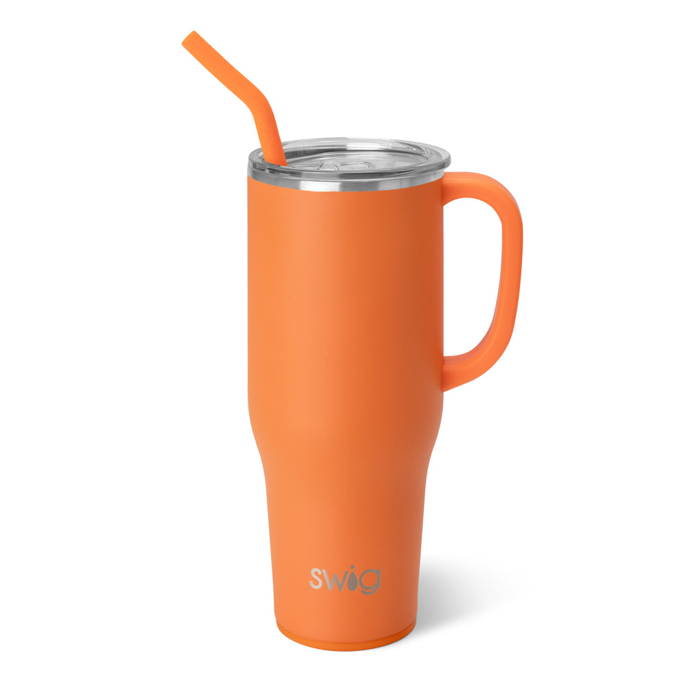 40oz Orange Mega Mug - Large Insulated Tumbler for Coffee, Tea & Cold Drinks - Perfect for Office, Travel & Outdoor Activities
