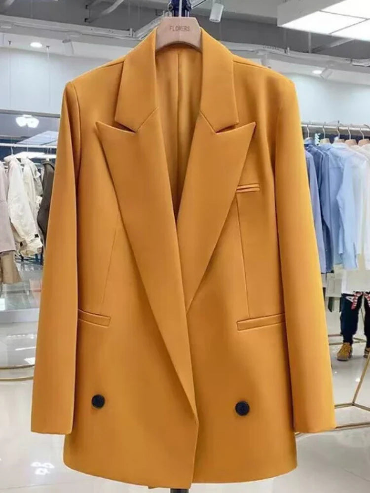 Stylish Women's Blazer Jacket - Office & Street Fashion Coat for Spring & Autumn | Chic Outerwear for Professional & Casual Wear