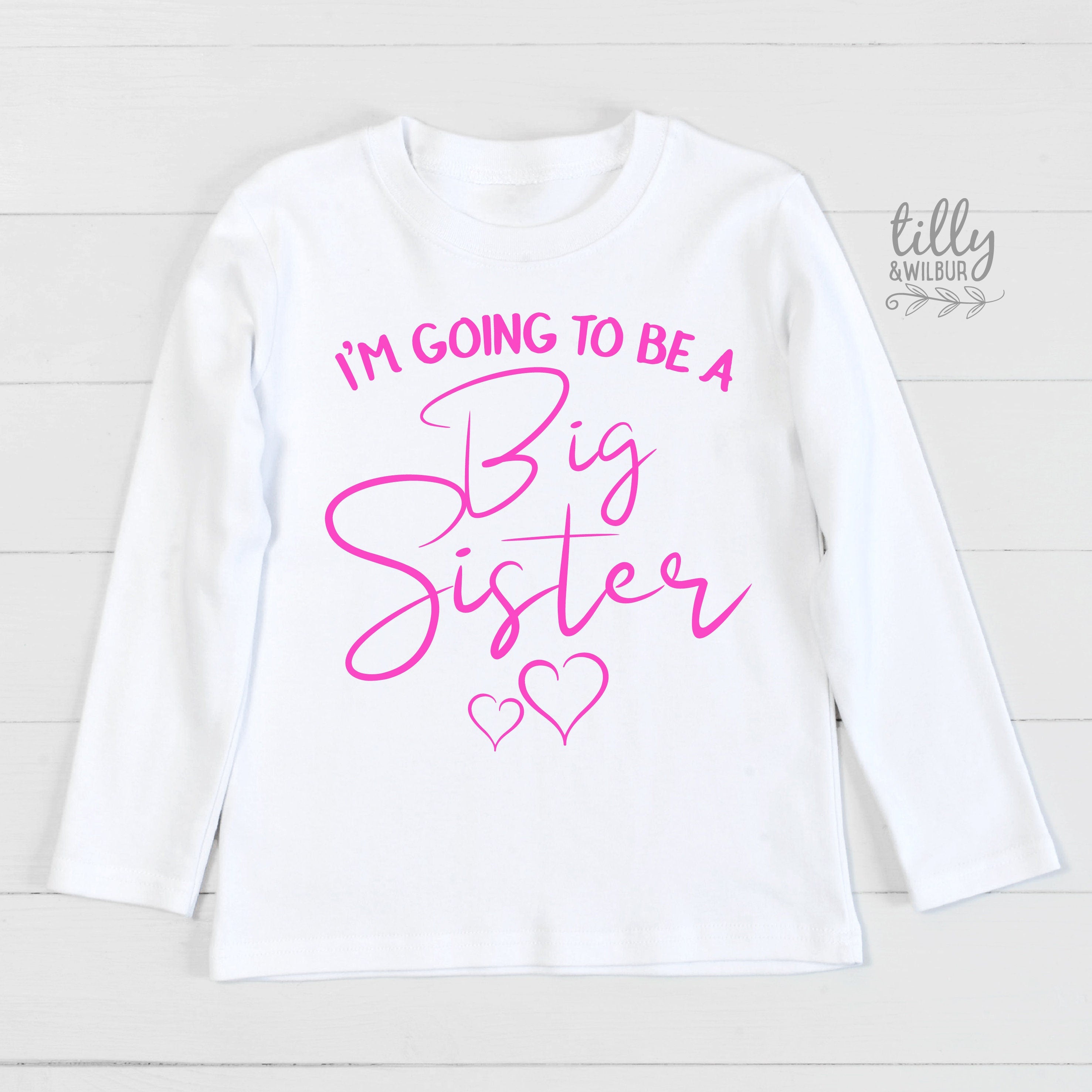 Big Sister T-Shirt - Cute & Comfortable Cotton Tee for Sisters - Perfect for Family Events, Sibling Gifts & Matching Outfits