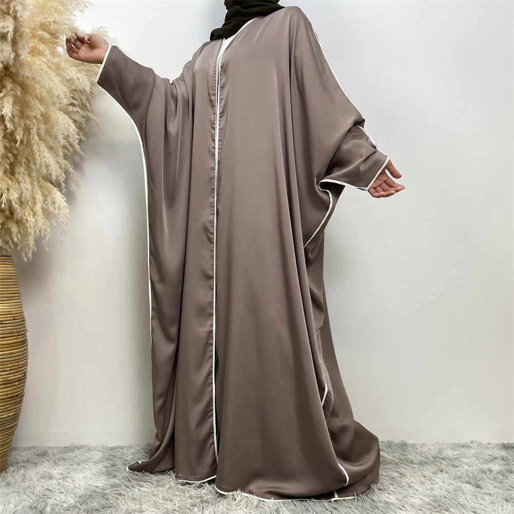 Elegant Bisht 2-Piece Abaya Set in Taupe - Modest Islamic Women's Dress for Prayer, Special Occasions & Everyday Wear