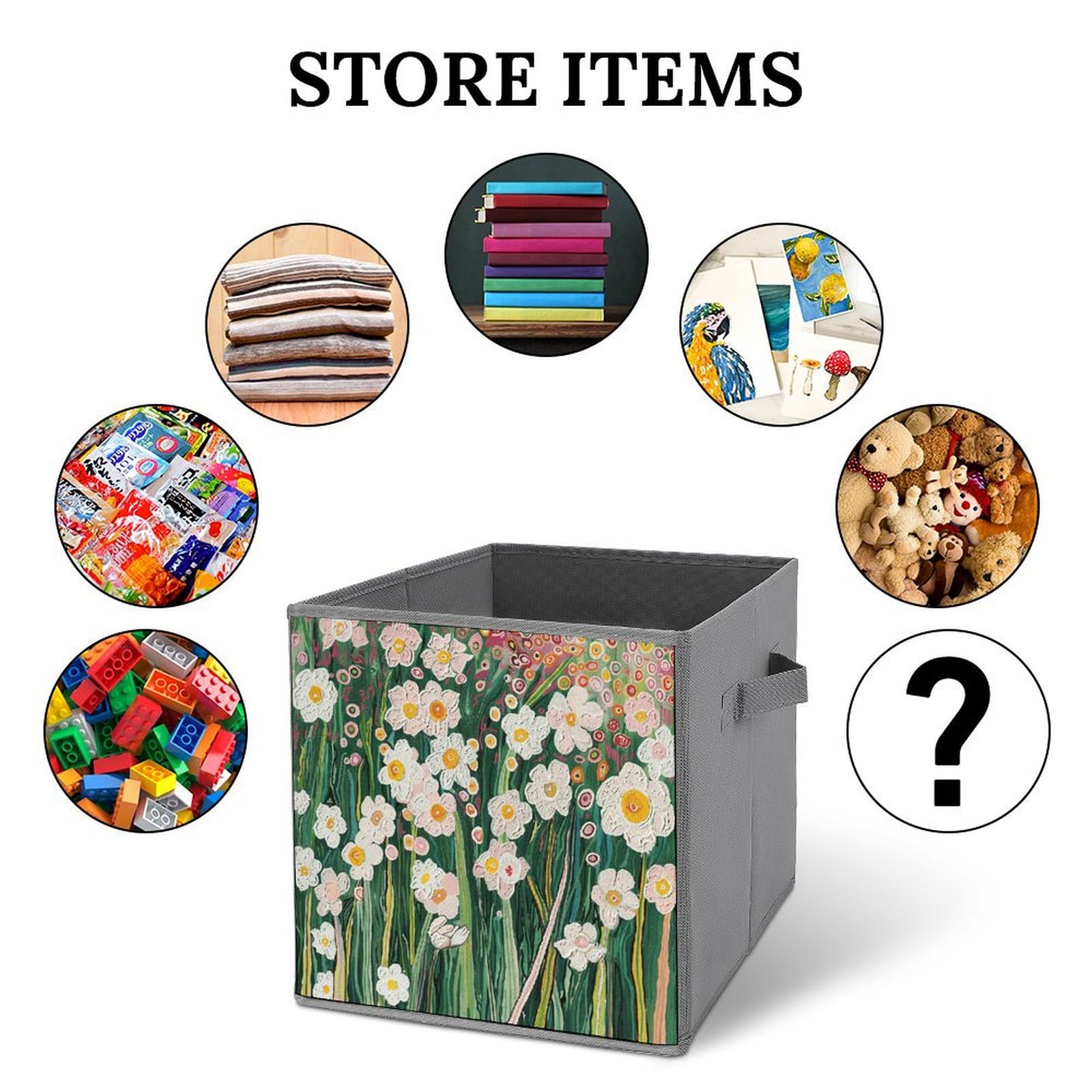 2-Pack Collapsible Storage Bins with Handles - Foldable Fabric Storage Baskets for Clothes, Toys & Home Organization (Red & Green) - Perfect for Closet, Nursery, Garden & Pantry Storage