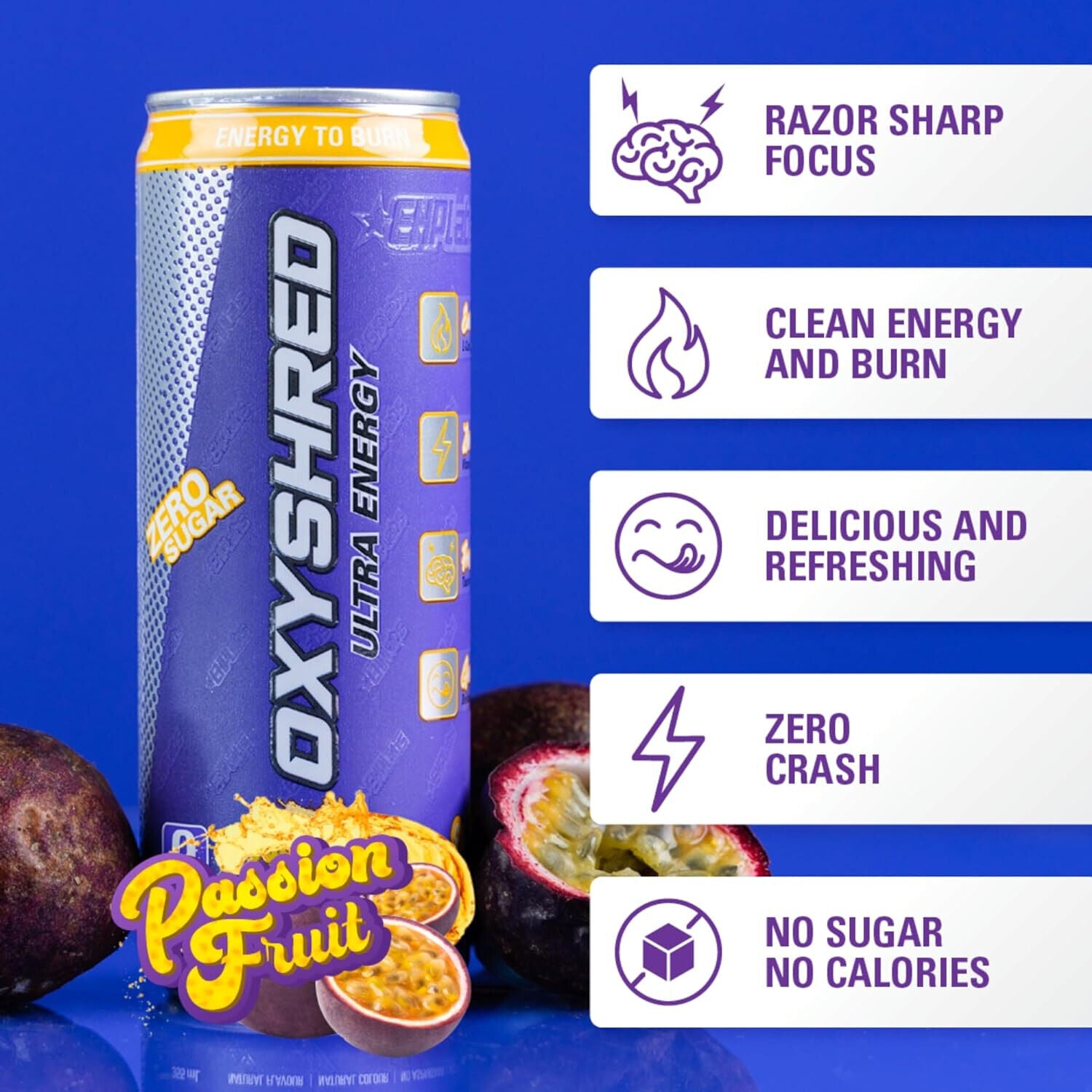 EHP Labs OxyShred Ultra Energy Drink RTD - 12 Pack (355ml Each) | Fat Burning & Performance Booster | Pre-Workout, Gym & Fitness Fuel