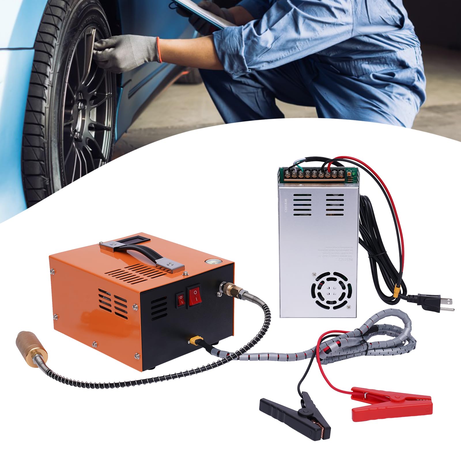 High-Power 250W 12V PCP Air Compressor - 300Bar/4500 PSI Portable High Pressure Air Pump with 12500RPM Cooling Fan | For PCP Air Rifles, Paintball Tanks & Air Pistols | Hunting, Shooting Sports & Outdoor Activities
