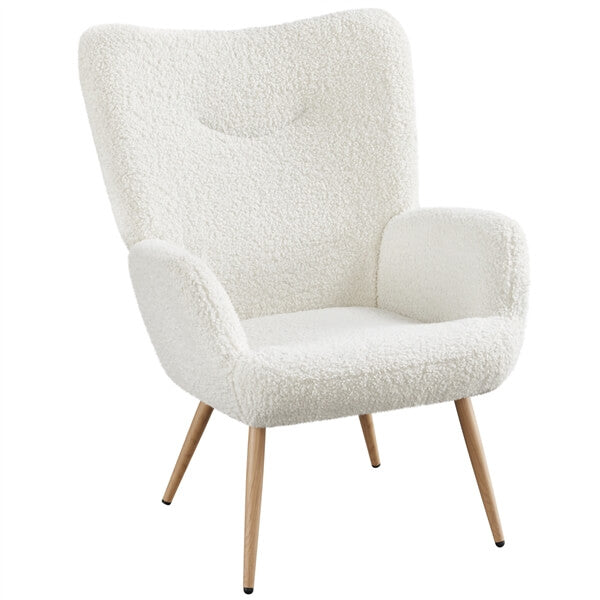Yaheetech Modern Vanity Chair with Padded Seat - Elegant Makeup Stool for Bedroom, Dressing Room & Boudoir - Soft Upholstered Accent Chair for Women & Girls (White)