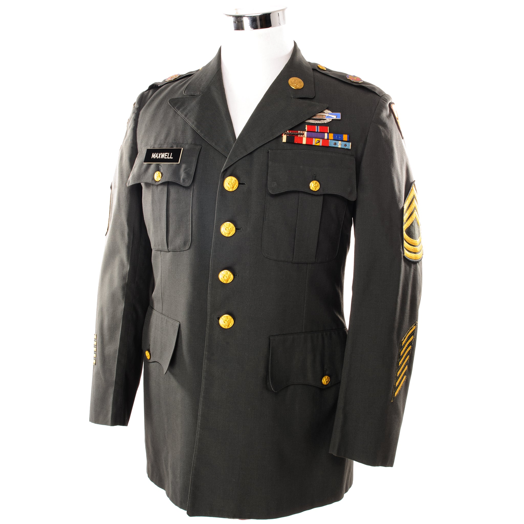Vintage US Army Service Dress Uniform Coat 1966 - Size 40R 1st Cavalry - Authentic Military Jacket for Collectors, Reenactments & Historical Displays