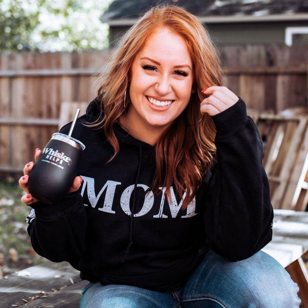 Women's Mom Defined Hoodie - Soft & Comfortable Pullover Sweatshirt for Moms | Perfect for Casual Wear, Mother's Day Gifts & Family Outings | Black