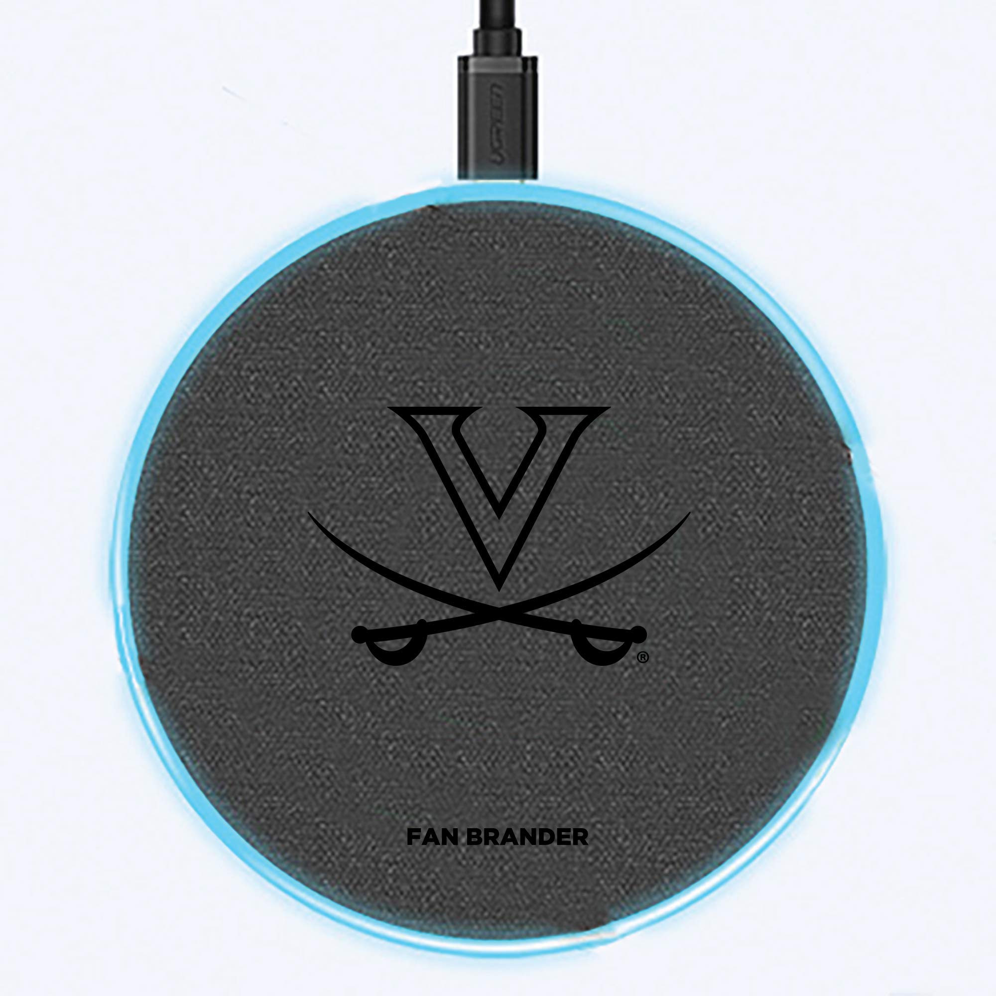 NCAA 15W Wireless Charger with Laser Etch Logo - Perfect for Office & Home Use