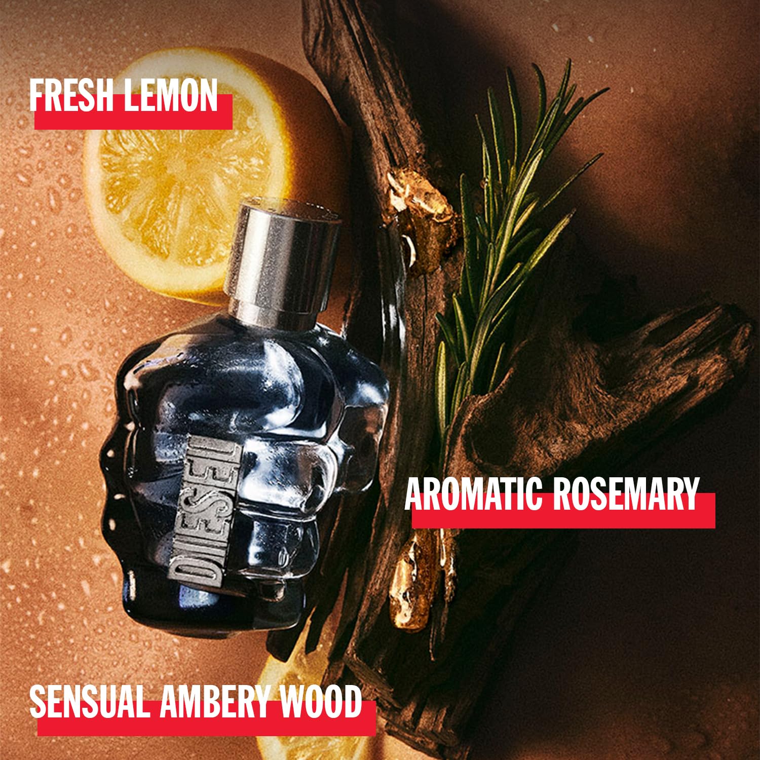 Diesel ONLY THE BRAVE Men's Cologne Gift Set - 4.2 oz Eau de Toilette, 3.4 oz & 1.7 oz Shower Gels - Fresh Woody Fragrance for Men - Perfect for Daily Use, Gifts & Special Occasions