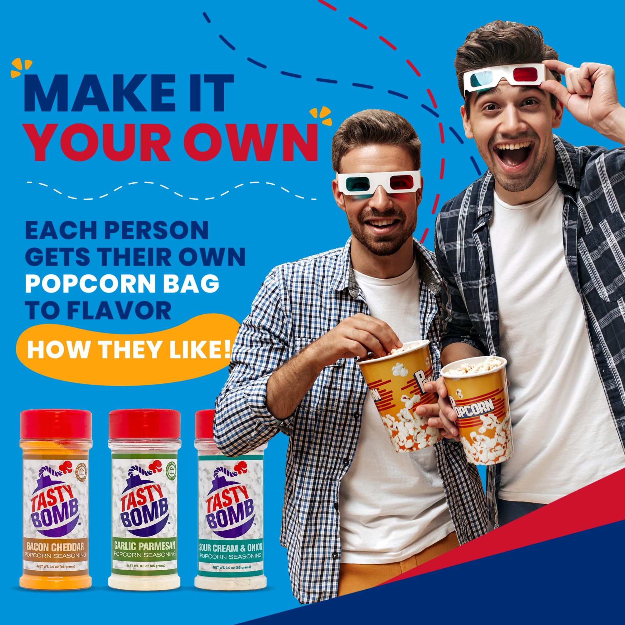 Keto Friendly & Gluten Free Popcorn Seasoning Variety Pack (9 Flavors) - Paleo Diet, No MSG, Non-GMO | Perfect for Movie Nights, Family Gatherings & Healthy Snacking