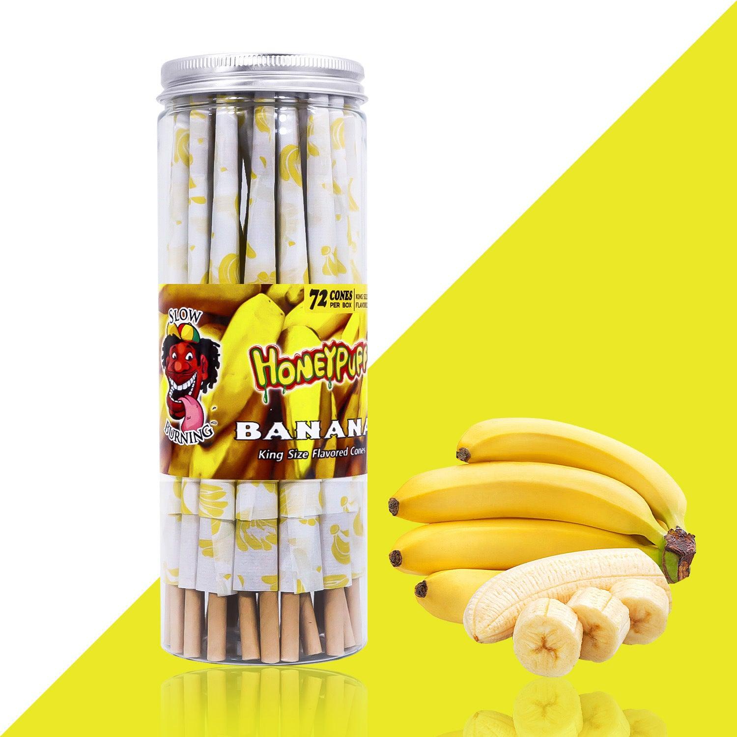 Honeypuff 110MM Classic Pre-Rolled Cones - 72 Fruit Flavored Rolling Papers for Smooth Smoking | Perfect for Herbal Blends, Tobacco & CBD Use at Home or Outdoors