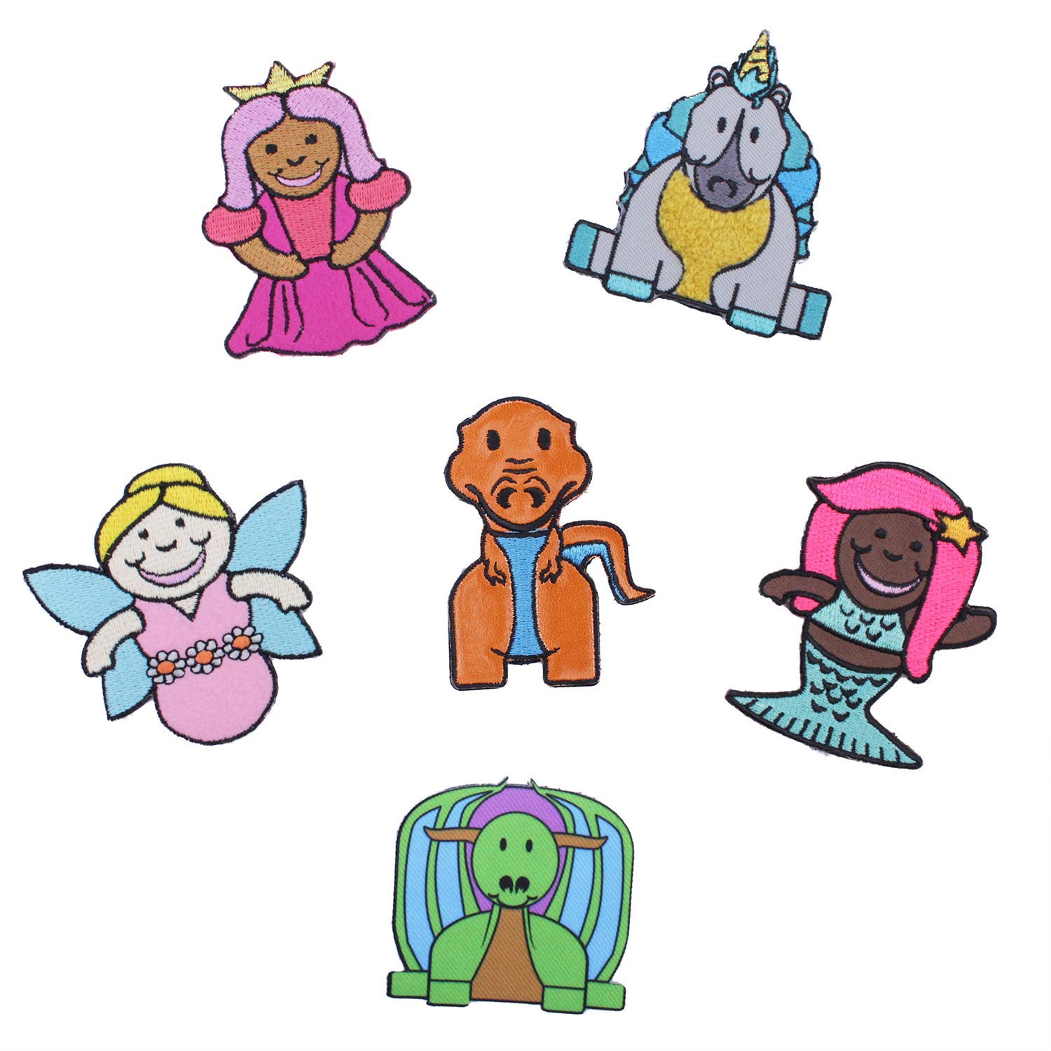 Hativity Kids Patches - Fantasy Collection Colorful Textured Hook and Loop Iron-On Appliques for DIY Clothing, Backpacks & Costumes | Perfect for School Projects, Halloween & Cosplay