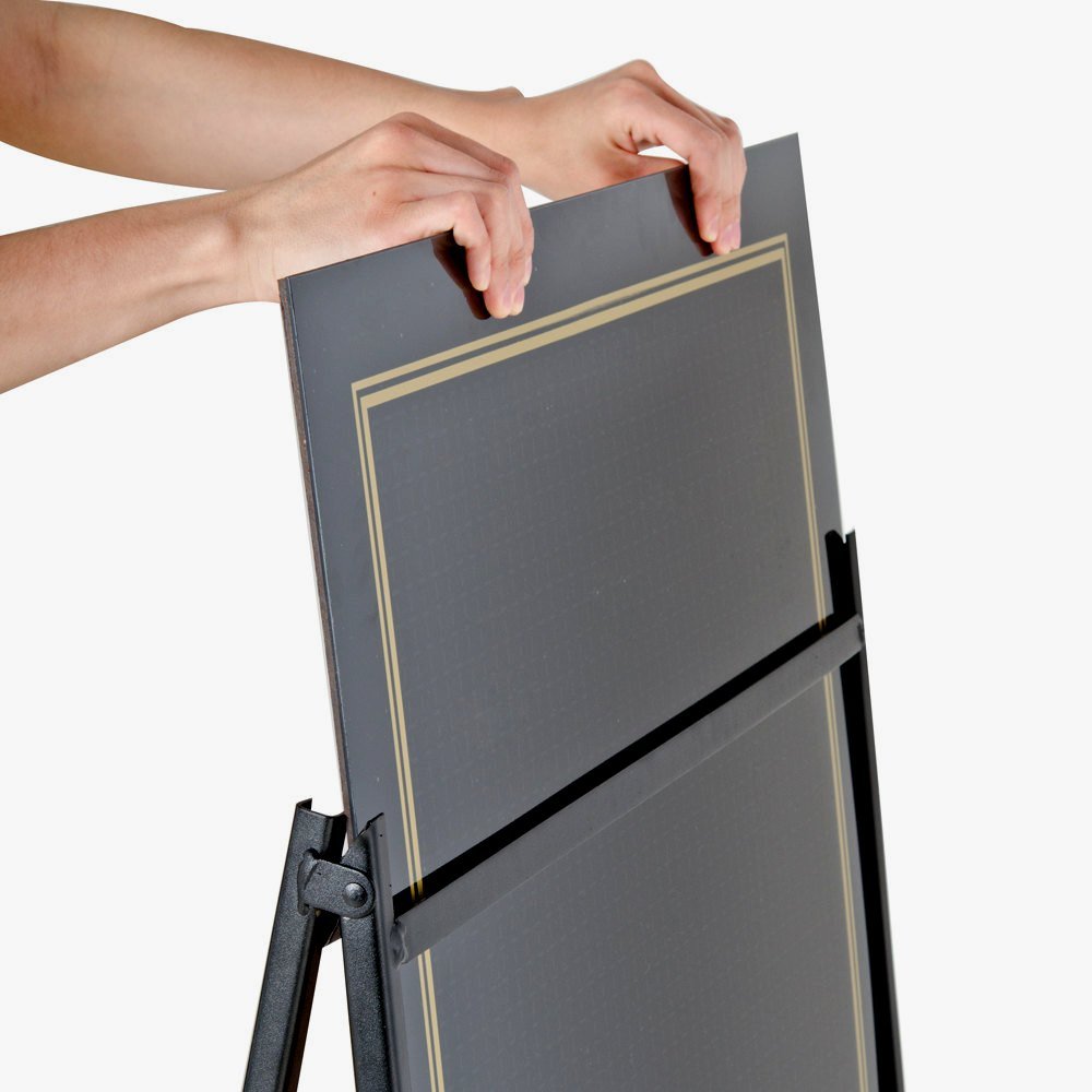 24x36 Portable Sidewalk A-Frame Sandwich Board with Liquid Chalkboard - Outdoor Standing Blackboard Sign for Businesses & Events - Includes 4 Waterproof Zig Markers - Perfect for Storefronts, Sidewalk Sales & Restaurant Specials