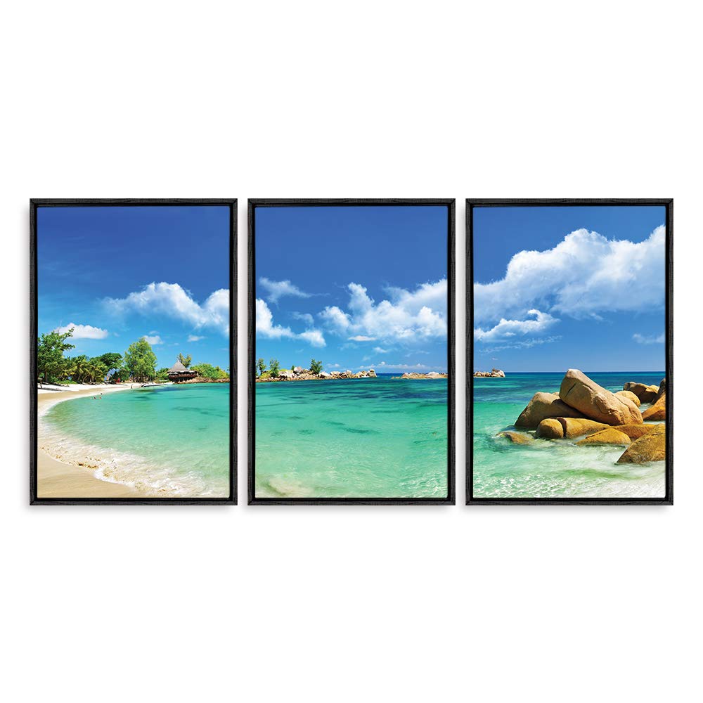 Wall26 3-Panel Framed Canvas Wall Art Set - 16x24 Inch Scenery Landscape Paintings for Living Room & Bedroom Decor - Ready to Hang Home Decoration (Perfect for Modern Housewarming Gifts & Interior Design)