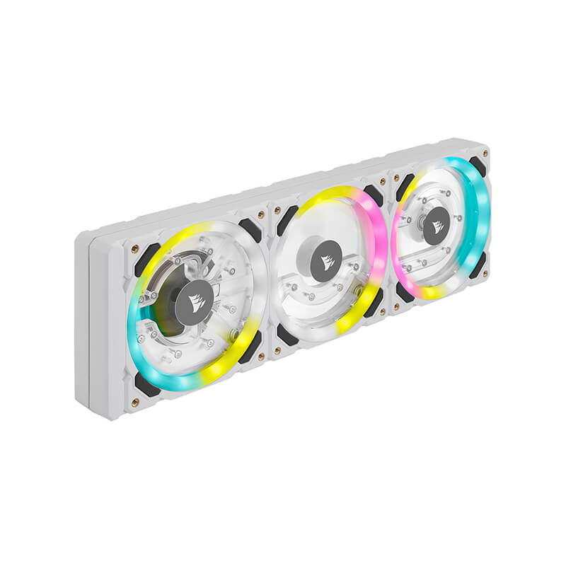 Corsair Hydro X Series XD7 RGB 360mm Distribution Plate - White | High-Performance Water Cooling Reservoir | Perfect for Custom PC Liquid Cooling Builds & Gaming Rigs