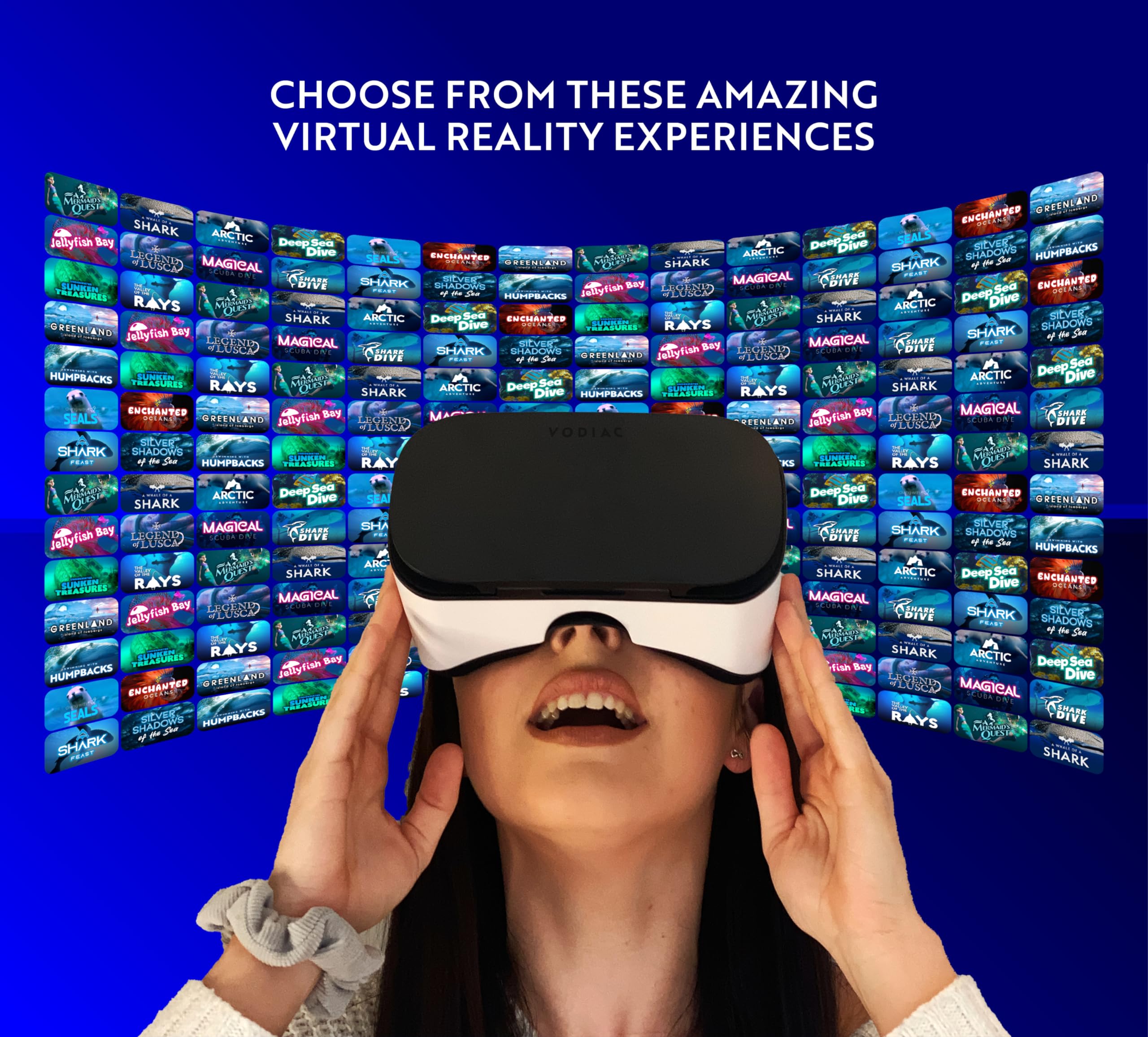 Kids VR Headset - STEM Educational Toy & Virtual Reality Adventure Gift for Children | Family-Friendly VR Goggles Compatible with Smartphones | Explore Oceans, Space & More - Perfect for Learning, Play & Family Bonding