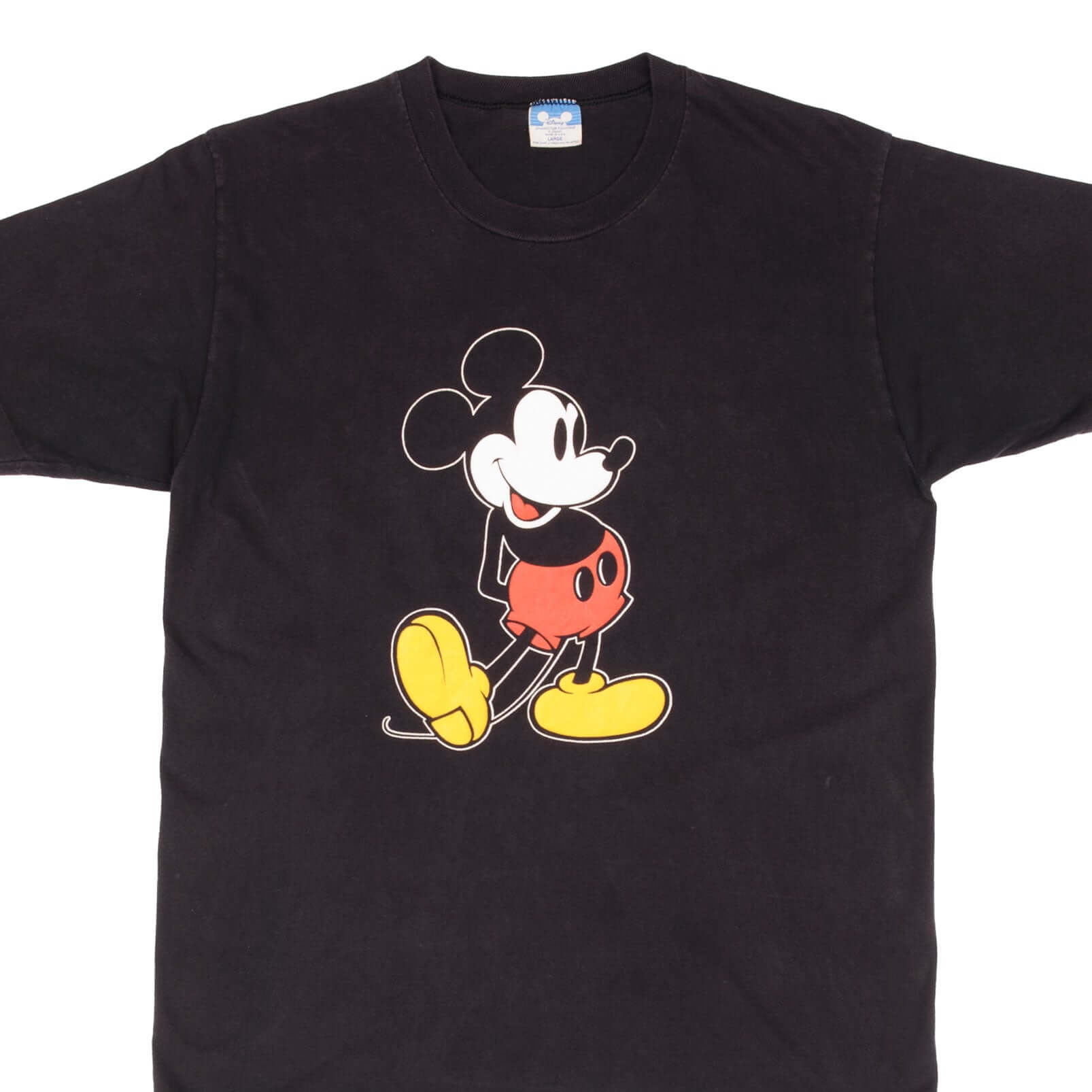 Vintage Disney Mickey Mouse 1990s Graphic T-Shirt - Medium Size - 100% Cotton - Made in USA - Retro Cartoon Tee for Casual Wear & Disney Fan Gifts