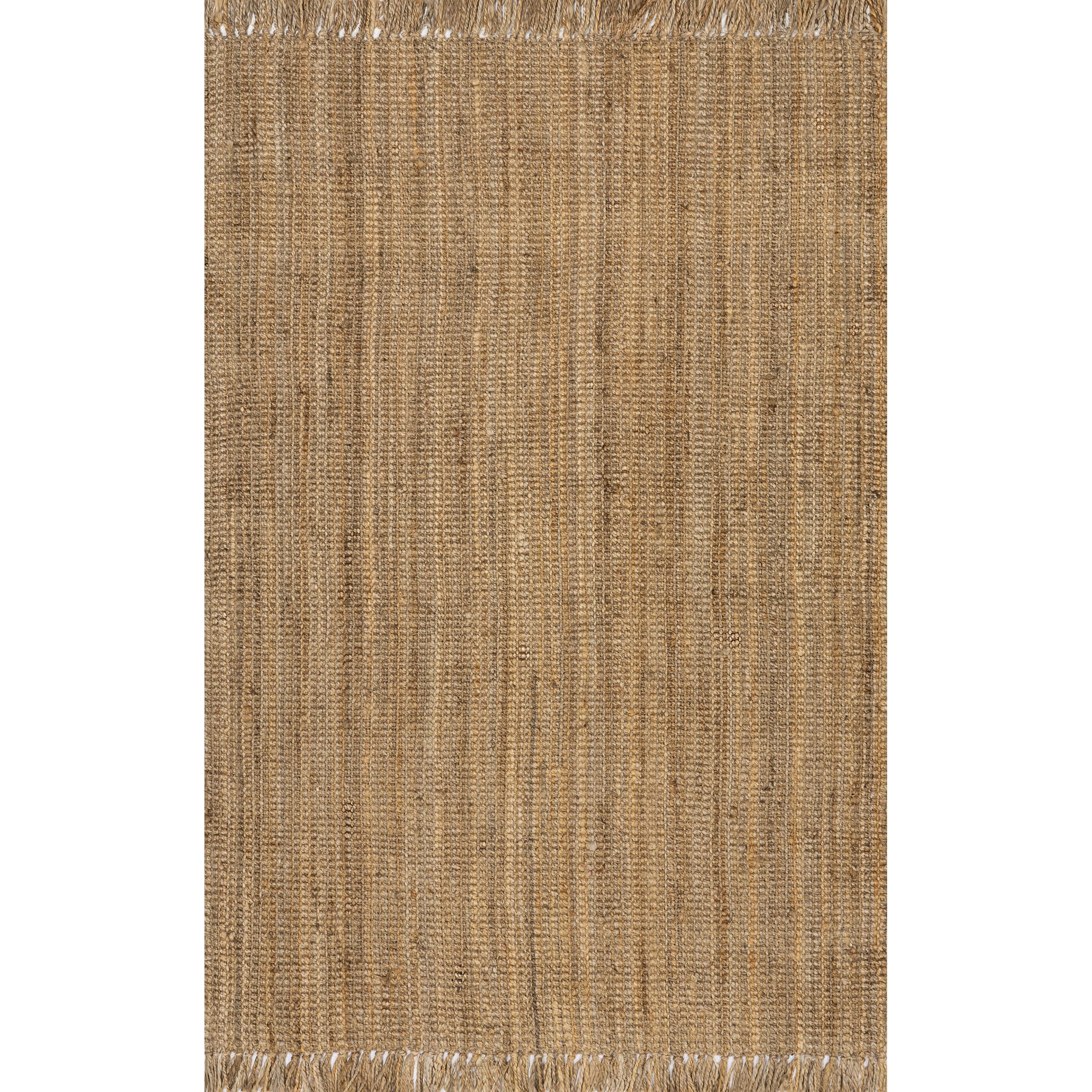 nuLOOM 8'x8' Square Daniela Jute Tassel Hand Woven Area Rug - Natural Chunky Farmhouse Design, Eco-Friendly Natural Fiber for Bedroom, Dining Room, Living Room, Hallway, Office & Entryway | Perfect for Boho, Coastal & Rustic Home Decor