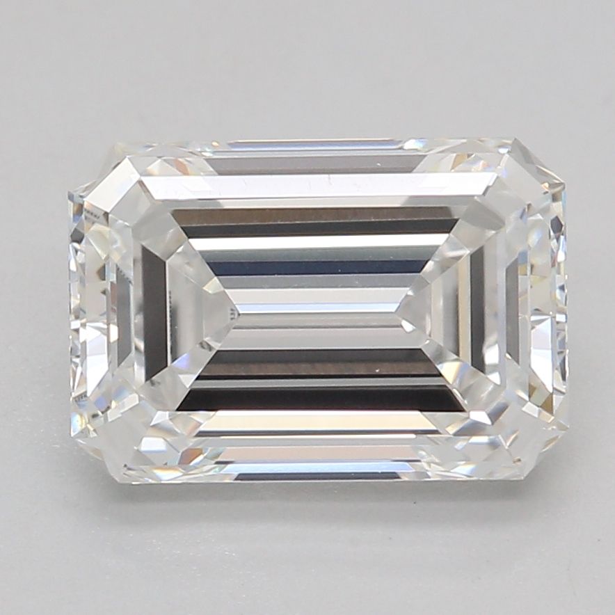 1.55 Carat F Color VVS2 Clarity Emerald Cut Lab-Grown Diamond for Engagement Rings & Fine Jewelry