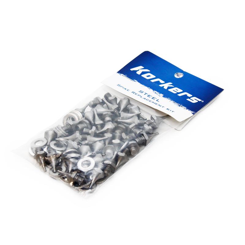 Korkers 7mm Long Steel Spikes - 40 Pack Replacement Cleats for Ice Fishing & Winter Boots - Durable Traction for Slippery Surfaces