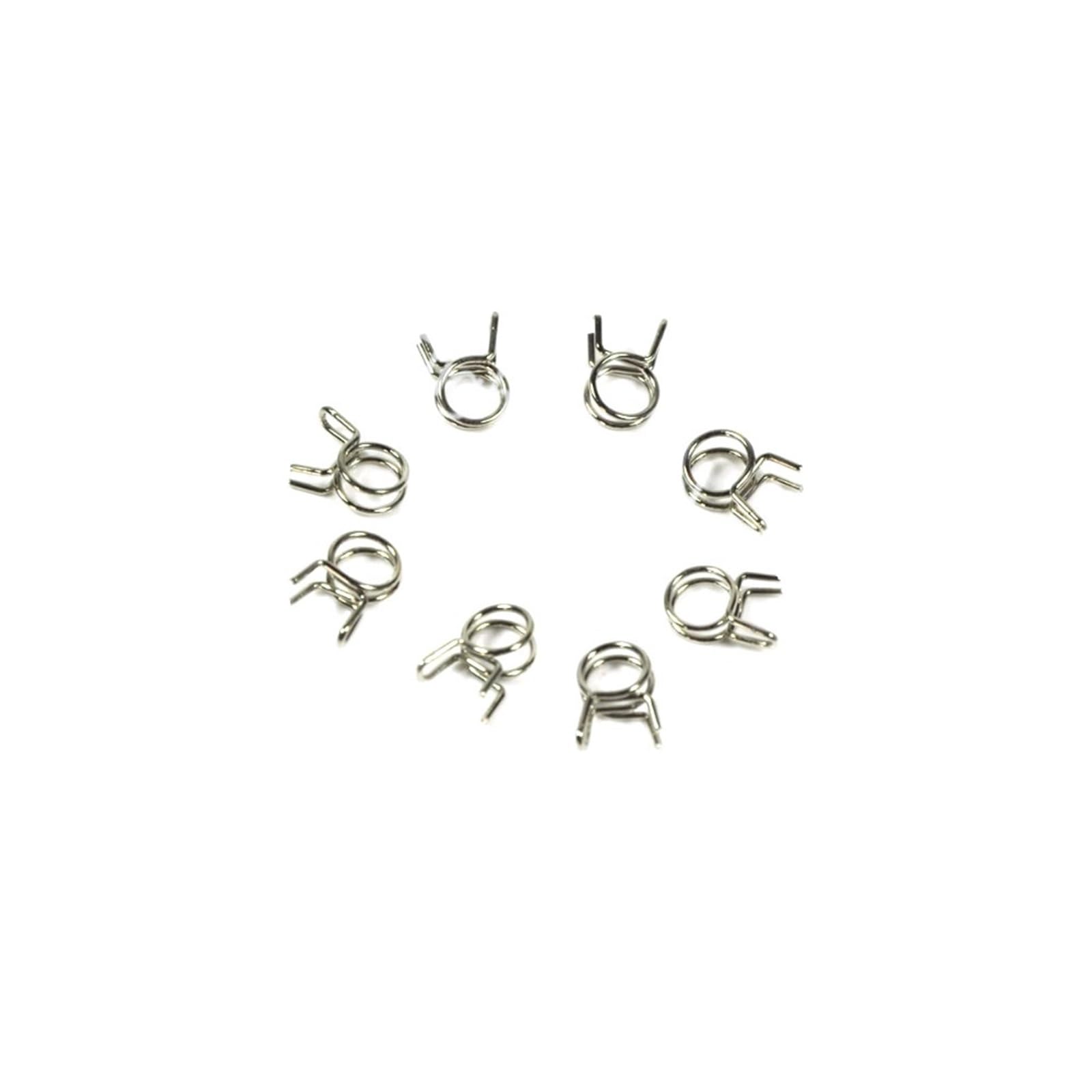 10pcs RC Fuel Line Hose Clamps 6mm Spring Clip Fasteners - Durable RC Model Fuel Tube Connectors & Accessories for RC Cars, Boats, Airplanes - Perfect for Fuel Line Securing & Maintenance
