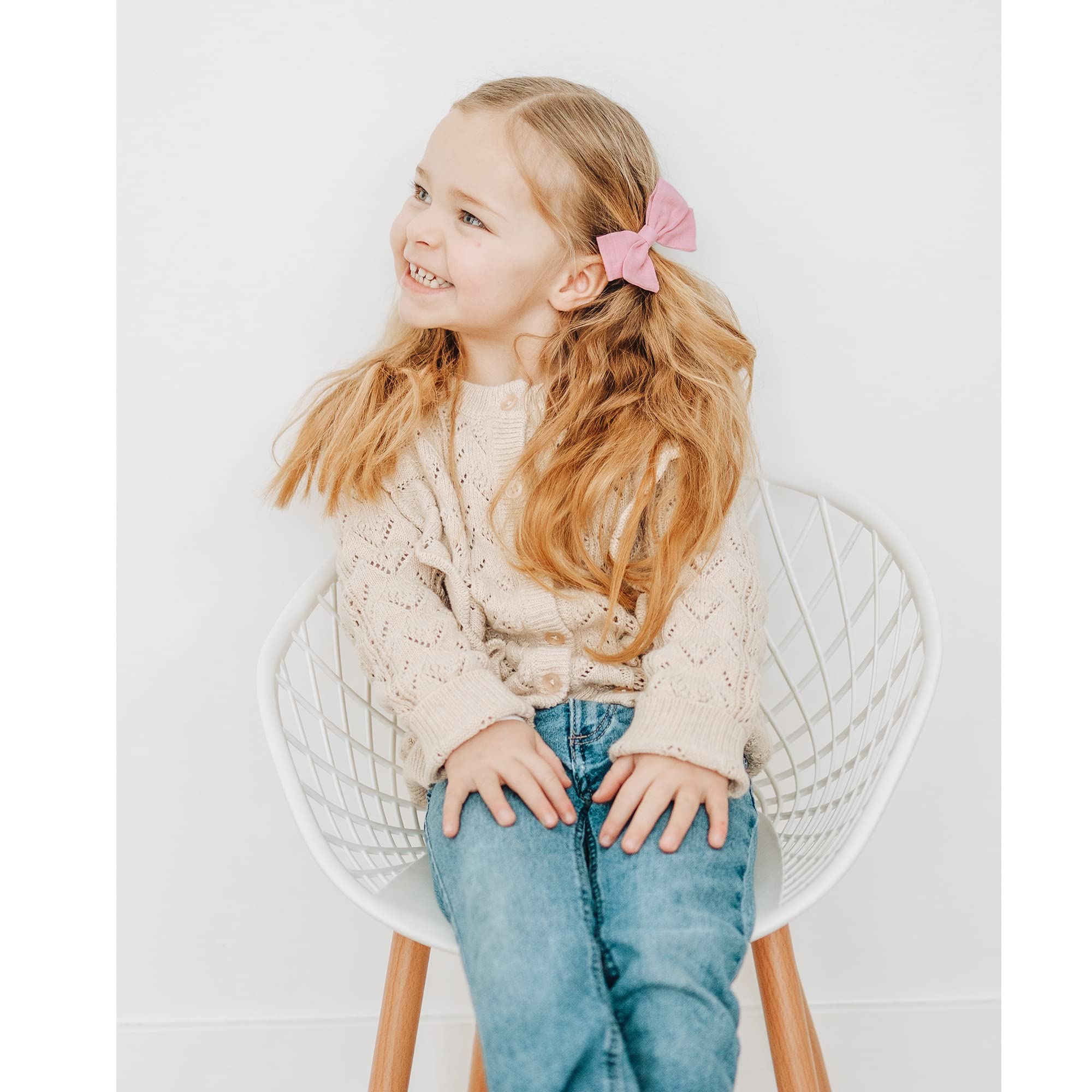Prohouse 40 PCS Non-Slip Baby Hair Clips for Girls - Soft Lined Hair Bows & Barrettes for Infants, Toddlers & Kids (20 Pairs) | Perfect for Daily Wear, Parties & Special Occasions