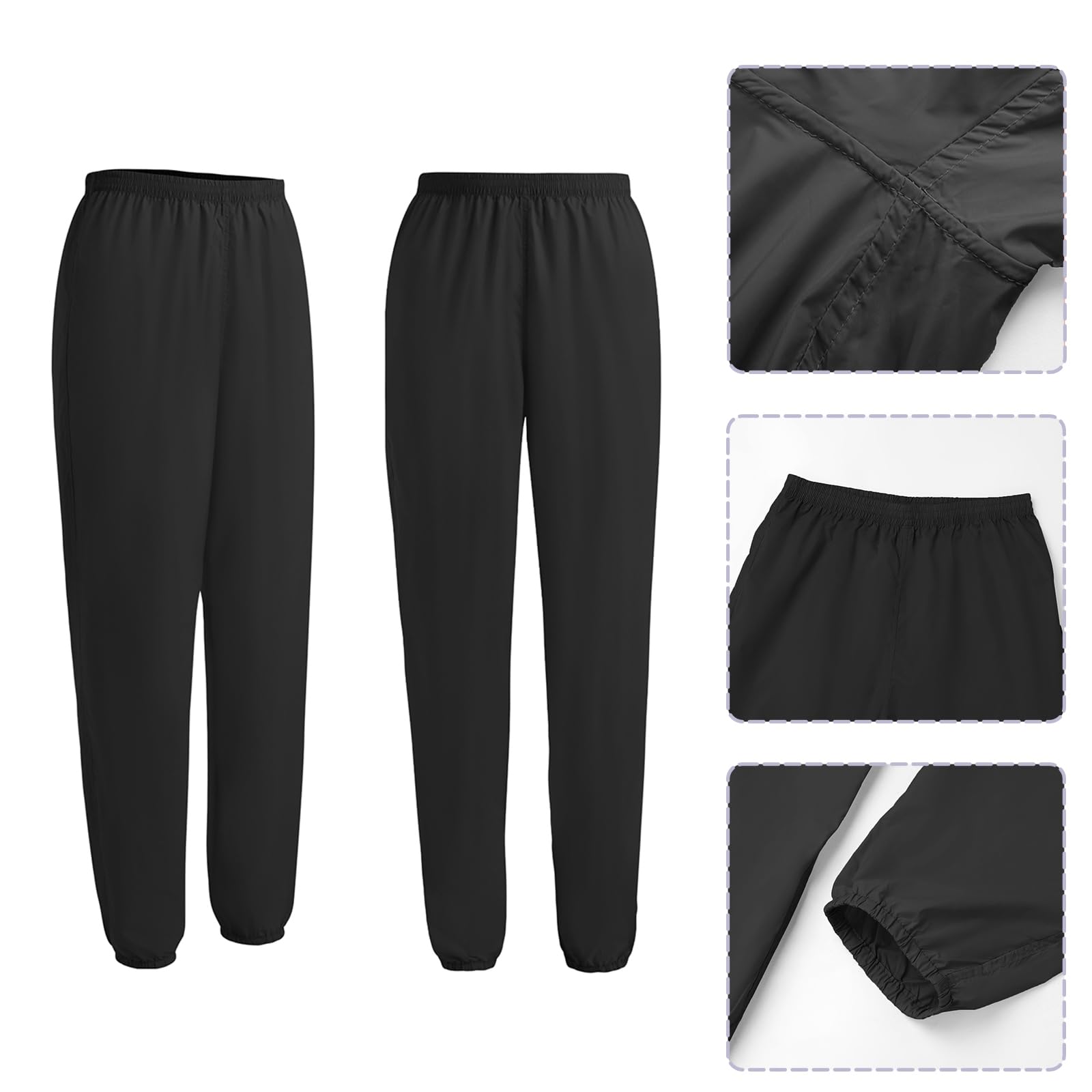 IBAKOM Women's Ballet Dance Pants - Ripstop Trashbag Trousers for Ballerina, Teen Girls & Gymnastics - Warm Up Bottoms for Dancewear & Yoga Practice