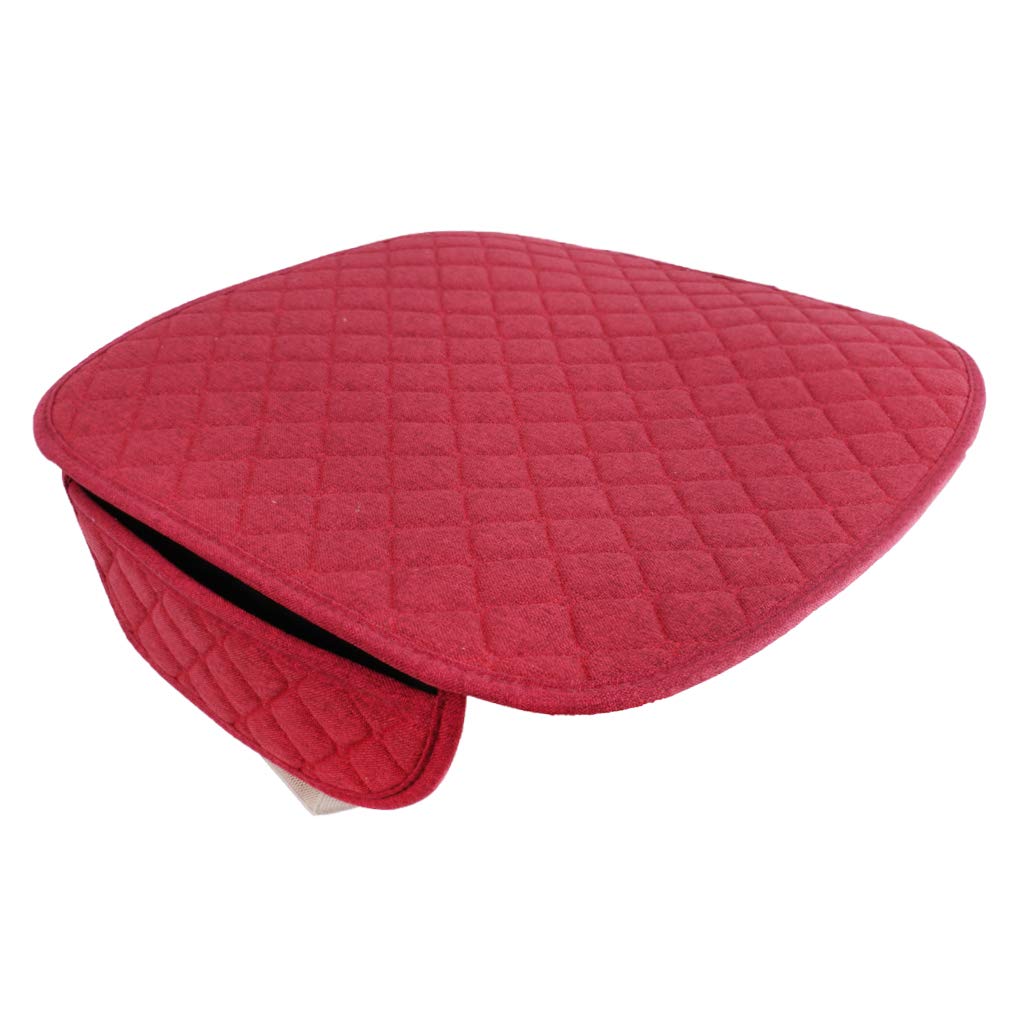 MagiDeal Breathable Flax Cover Pad Cushion - Soft & Comfortable Red Seat Cushion for Office Chair, Car, Sofa & Home Decor