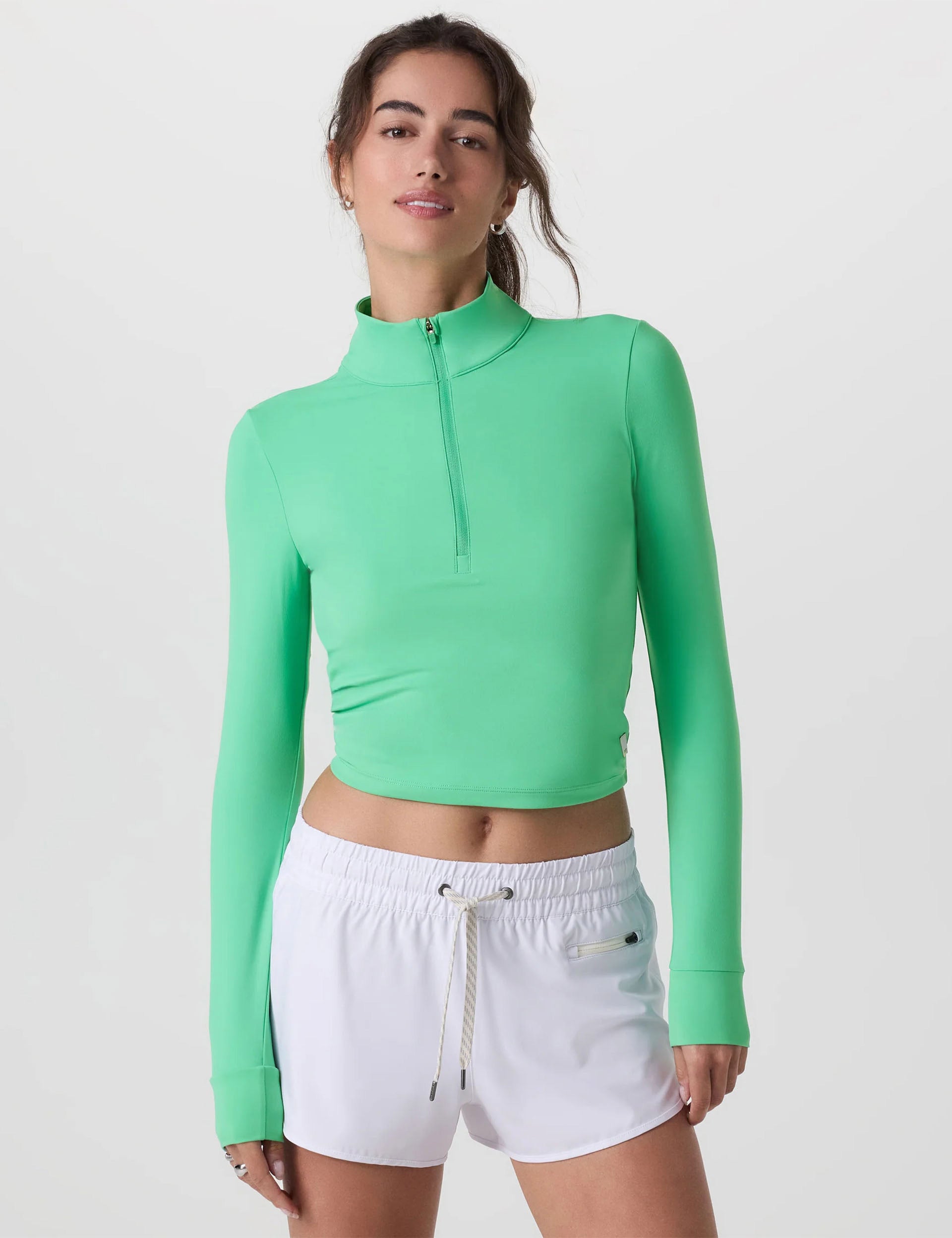 Studio Half Zip Lightweight Pullover Sweatshirt - Soft & Comfortable Bergamot Color - Perfect for Casual Wear, Gym, and Outdoor Activities