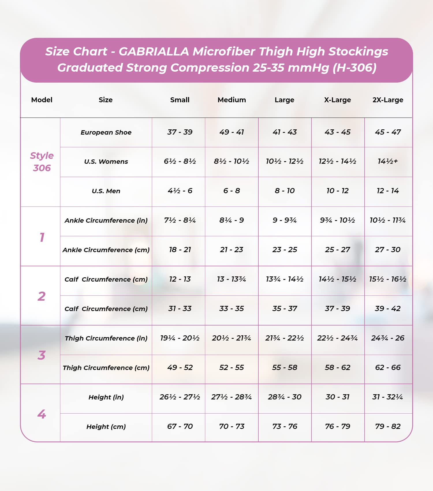 Gabrialla Graduated Compression Stockings for Women - Strong Microfiber Medical Support Socks - Ideal for Travel, Pregnancy & Varicose Vein Relief