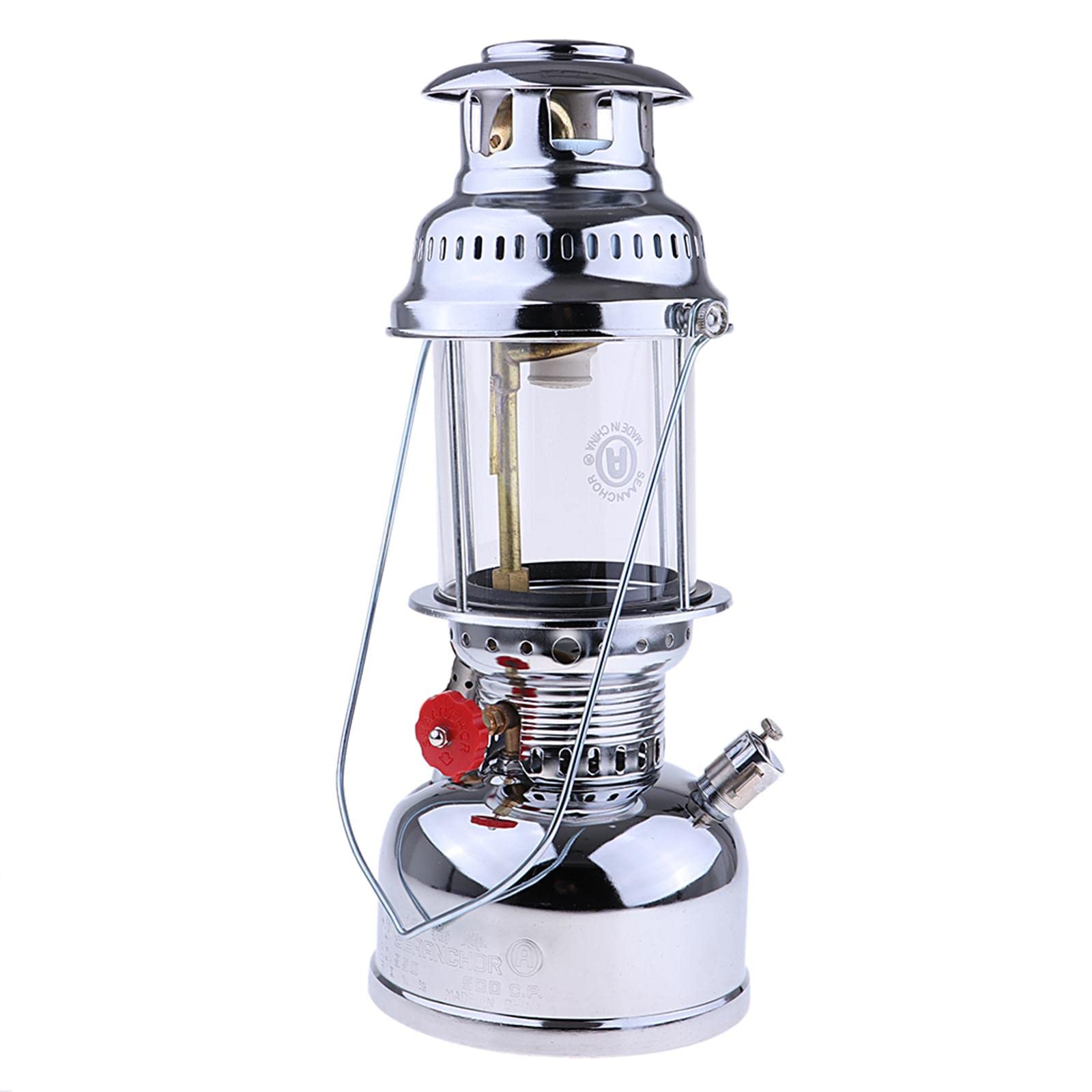 Portable Propane Camping Lantern - White Steel Outdoor Light - Perfect for Camping, Hiking, Backpacking & Emergency Preparedness