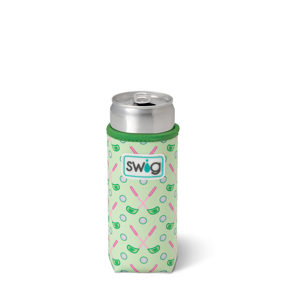 Tee Time Slim Can Cooler - Insulated Can Holder for Golf & Outdoor Activities - Perfect for Beer, Soda & Beverages