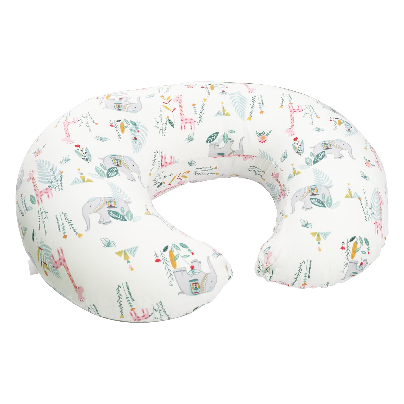Soft Cotton Nursing Pillow Cover for Breastfeeding - Breathable Slipcover Fits Standard Nursing Pillow & Positioner (C-Elephant-1) - Perfect for New Moms, Baby Girls & Boys at Home or On-the-Go