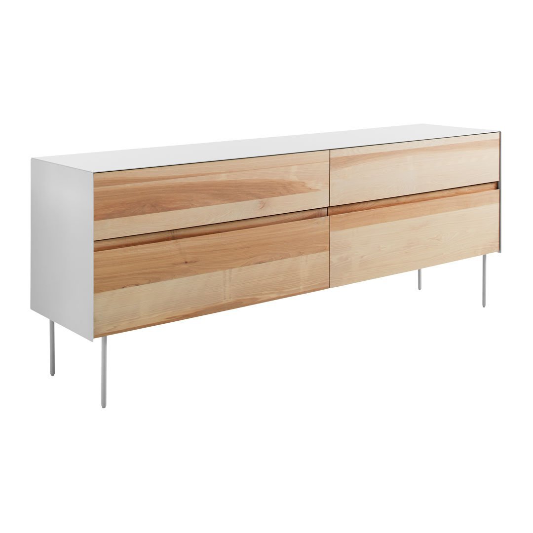 4 Drawer Dresser for Bedroom - Modern Wooden Chest of Drawers with Smooth Gliding Drawers, Perfect for Clothes Storage & Bedroom Organization