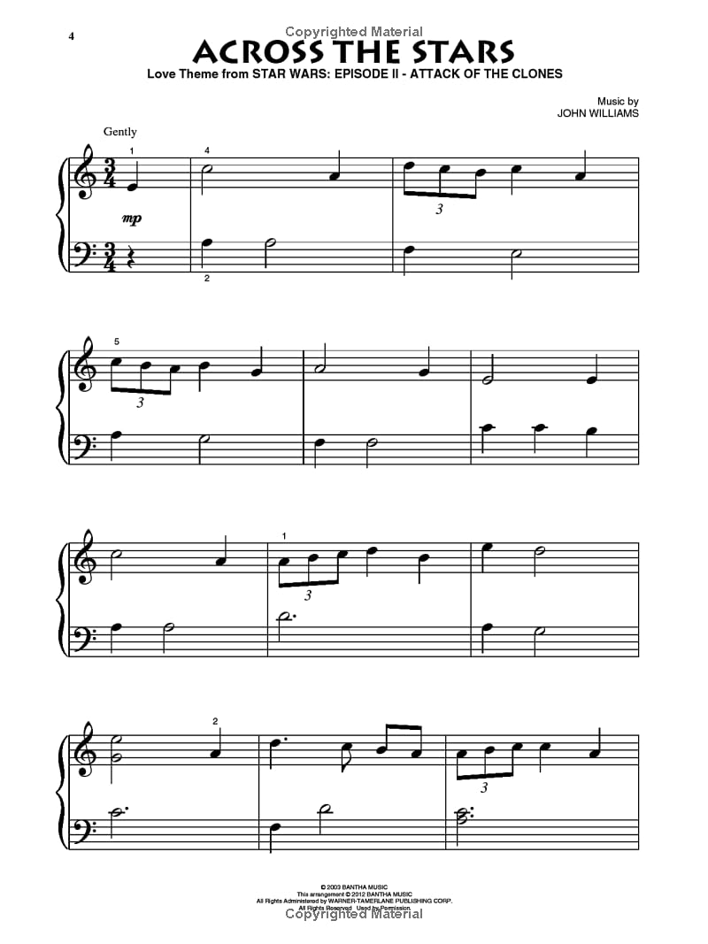 Star Wars Theme Easy Piano Solo Sheet Music for Beginners - Perfect for Learning, Practice & Performances