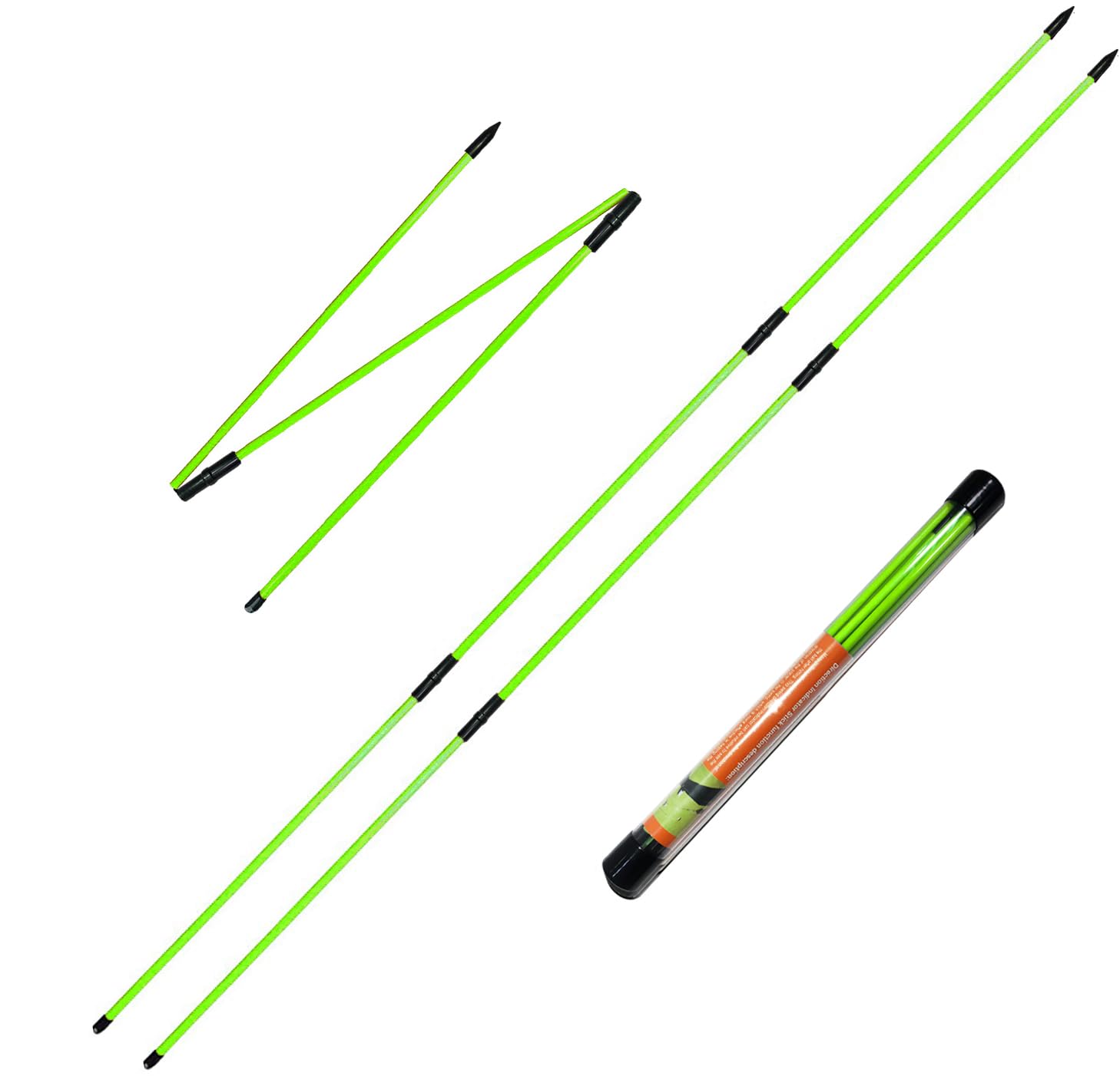 **48-inch Collapsible Golf Alignment Sticks (Pack of 2) – Portable Golf Training Aid for Aiming, Putting, Full Swing & Posture Correction – Includes Tube Case – Perfect for Driving Range & Home Practice**