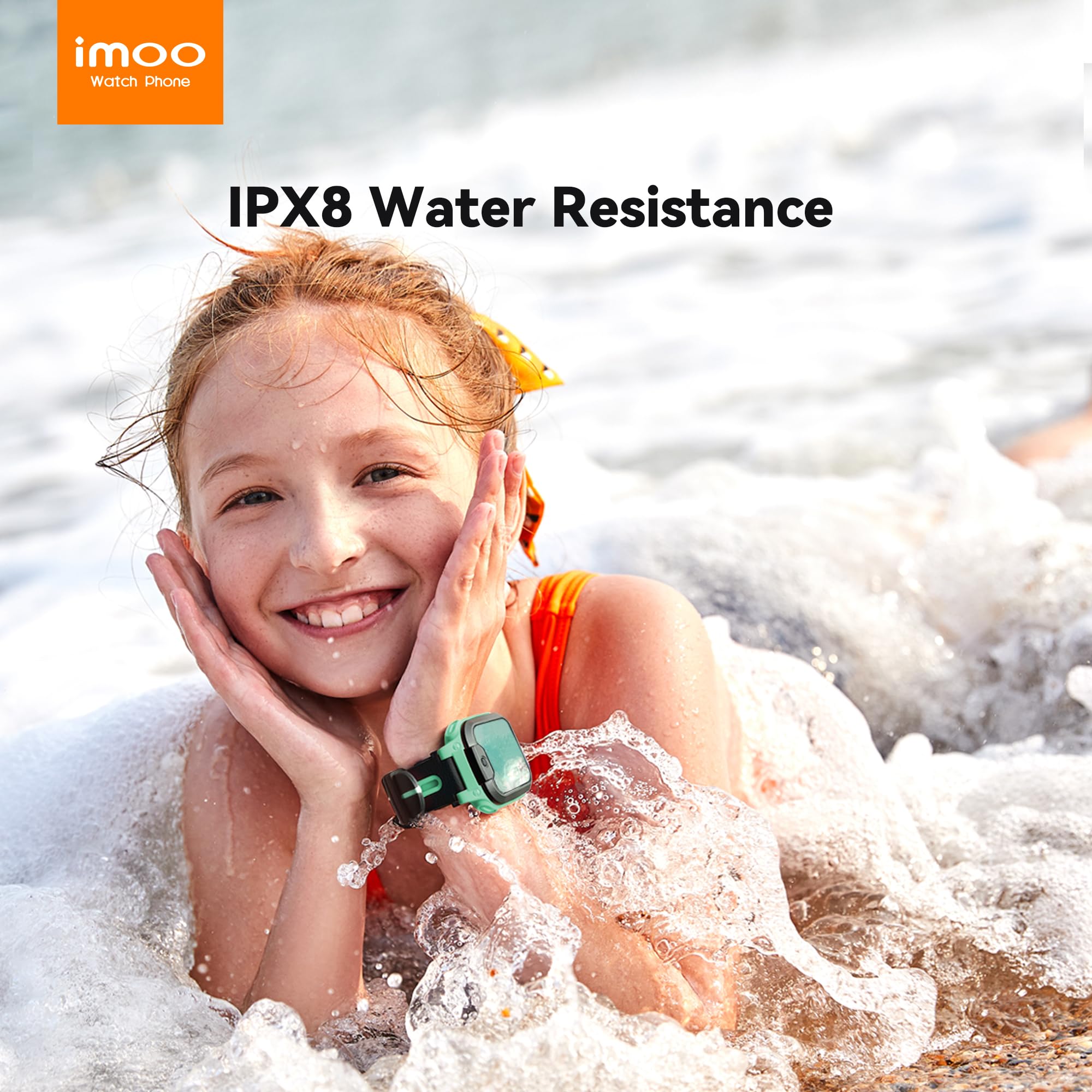 imoo Watch Phone Z1 Kids Smart Watch - 4G LTE GPS Tracker with Video Call, Real-Time Location Tracking & IPX8 Waterproof - Durable Smartwatch for Boys & Girls (Green) - Perfect for School, Outdoor Play & Safety Monitoring
