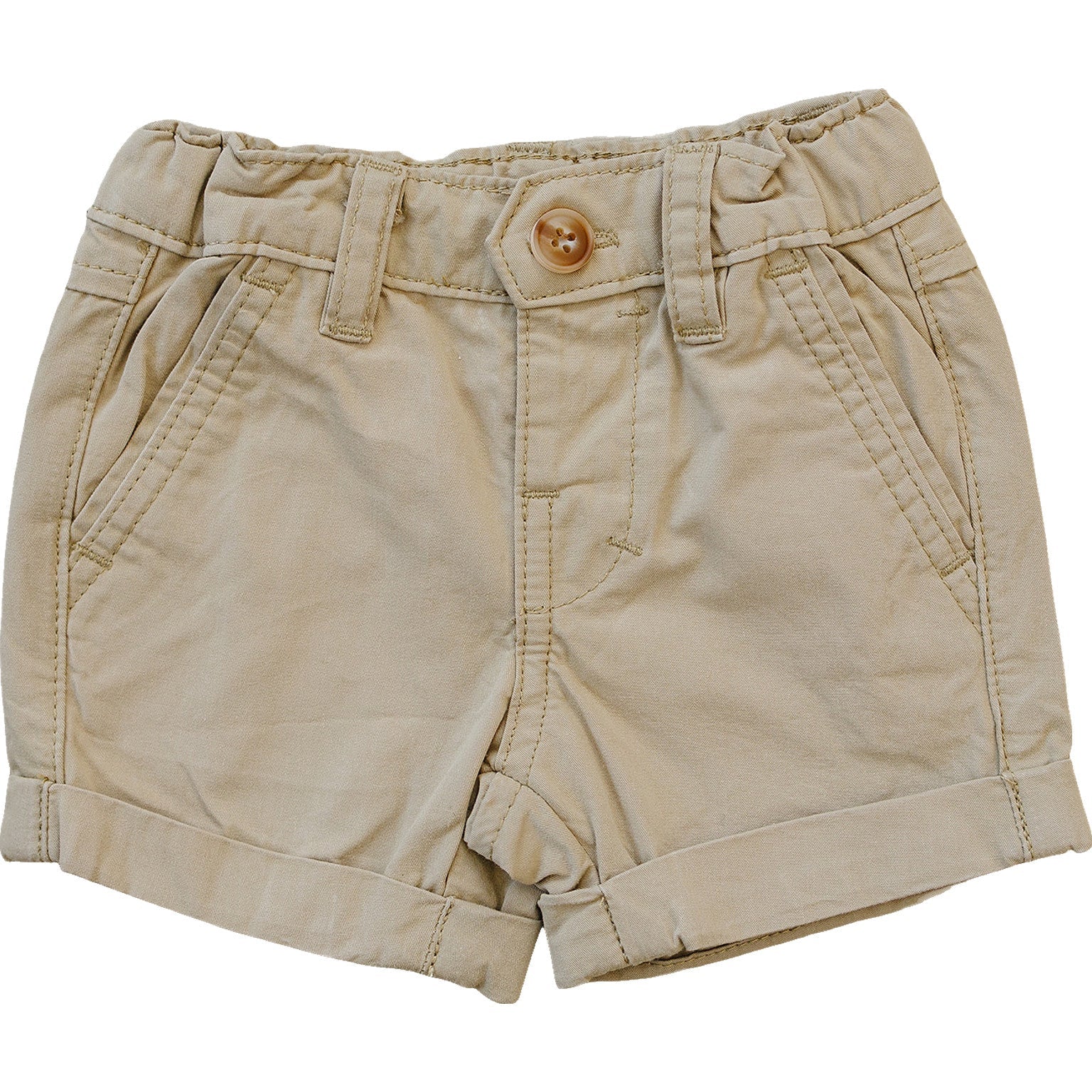 Men's Khaki Chino Shorts - Comfortable Casual Stretch Flat Front Summer Shorts for Outdoor Activities & Travel