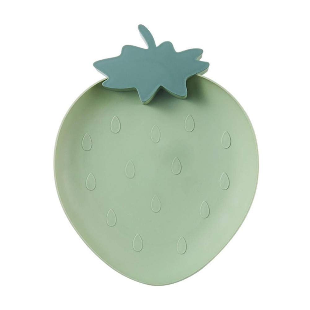 ASHDelk Strawberry-Shaped Plastic Snack Tray - Cute Dessert Plate for Cake, Biscuits, Candy & Fruits | Perfect for Home, Parties, Picnics & Office Snacking