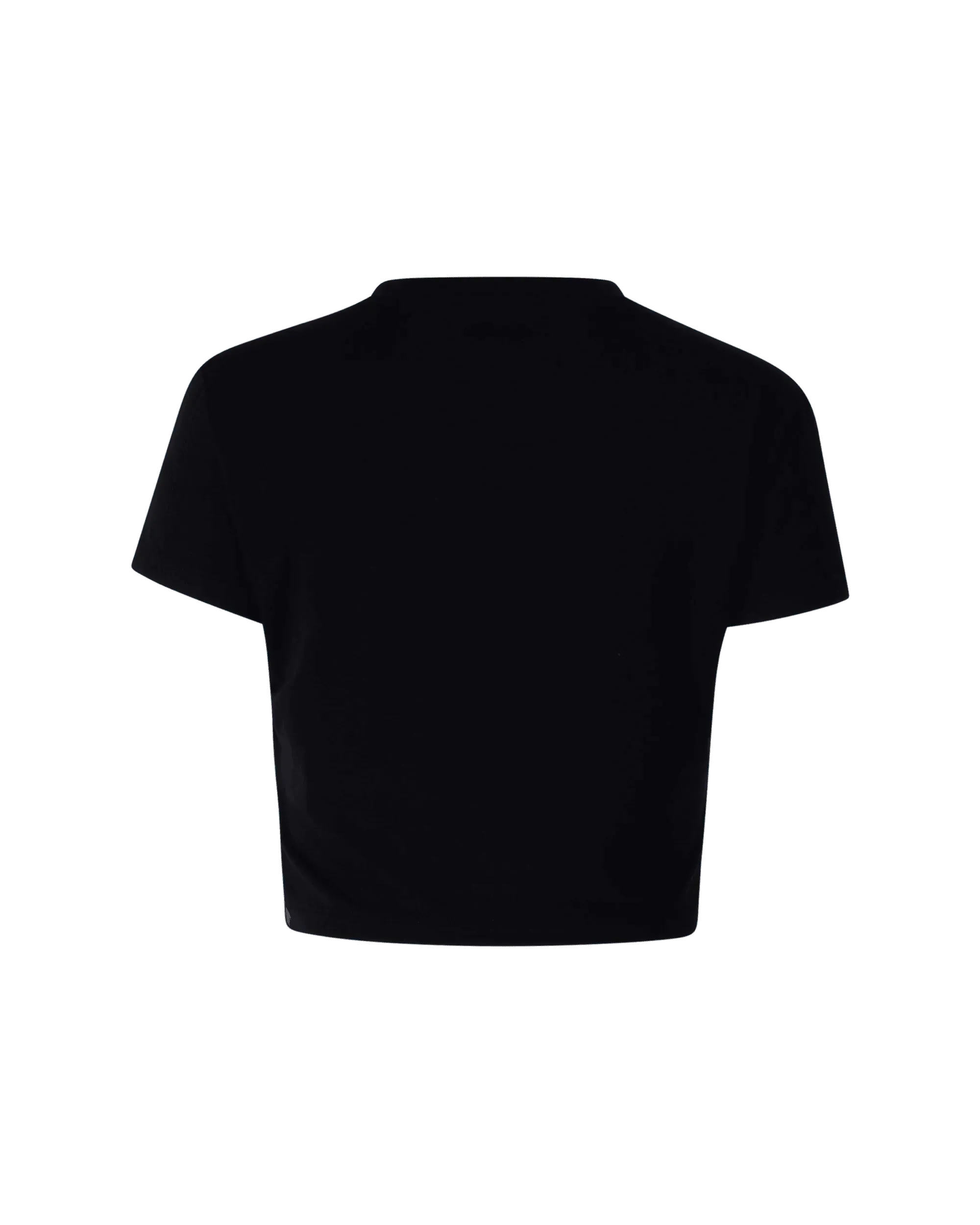 Glitter Logo Printed Cropped T-Shirt for Women - Trendy Graphic Tee for Casual Wear, Parties & Street Style Fashion