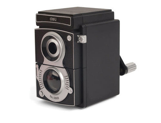 Kikkerland Vintage Camera-Shaped Pencil Sharpener - Fun & Functional Office & School Supply for Artists, Students & Teachers