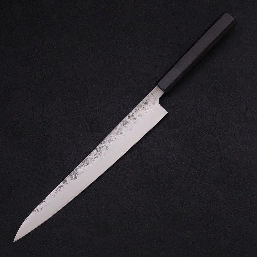 Premium Sujihiki Japanese Chef Knife 240mm - SLD Nashiji Washi Buffalo Ebony Handle - Perfect for Slicing Sashimi, Meat & Sushi Preparation - Professional Kitchen & Home Cooking Essential
